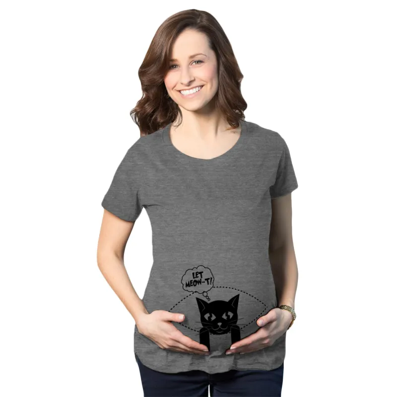 Let Meowt Maternity T Shirt sold by Crazy Dog T-Shirts