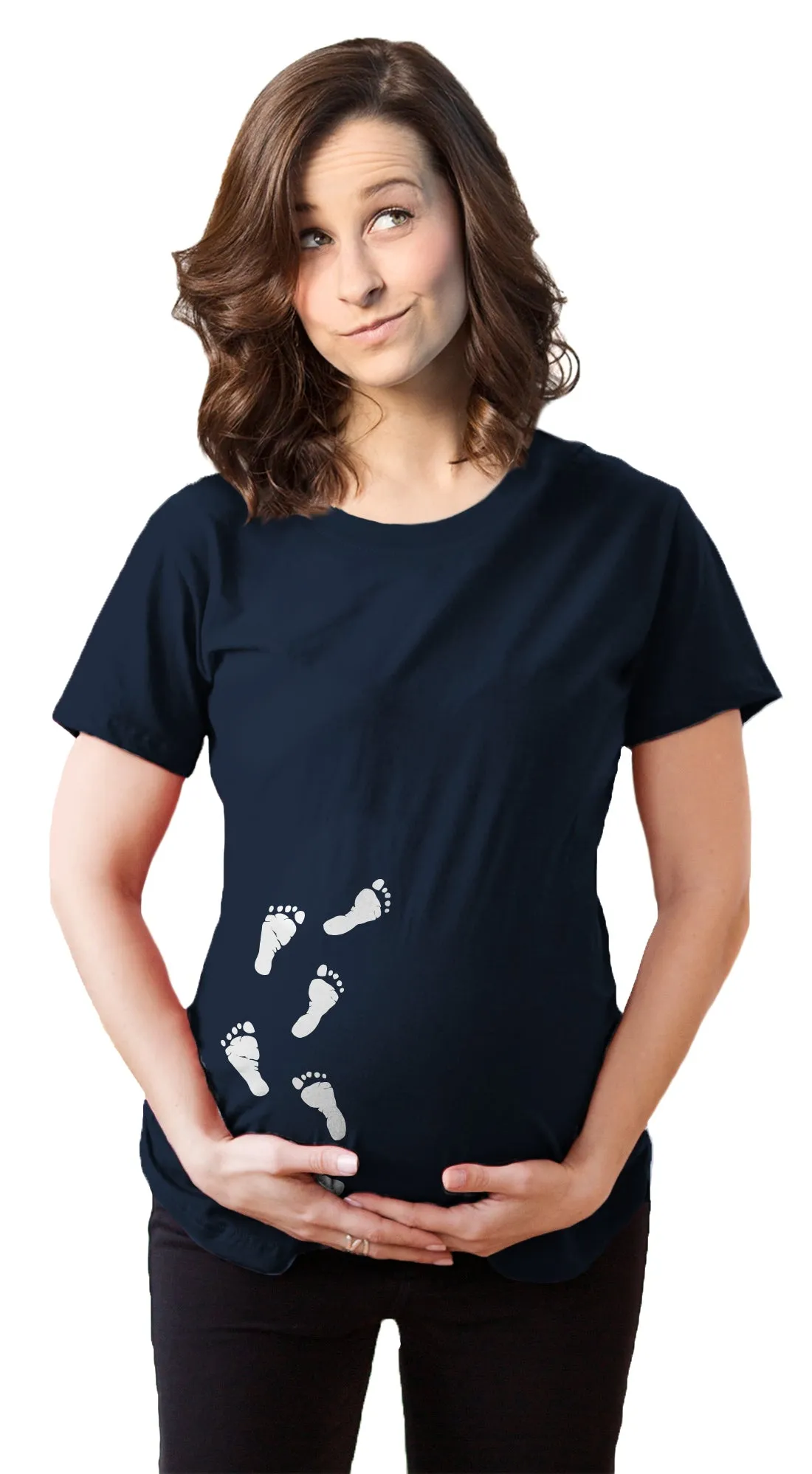 Footprints Maternity T Shirt sold by Crazy Dog T-Shirts