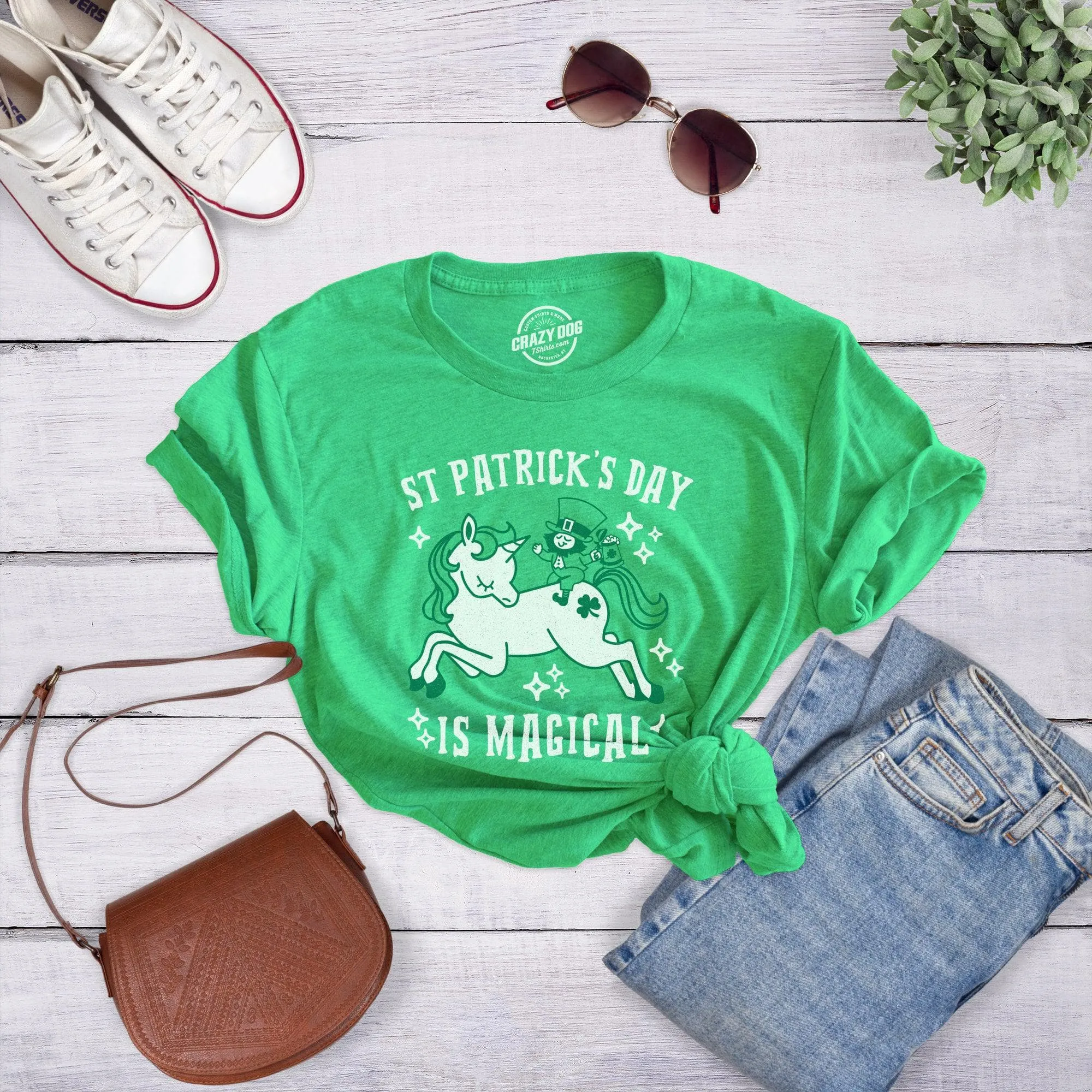 St. Patrick's Day Is Magical Women's T Shirt sold by Crazy Dog T-Shirts product image thumbnail 3