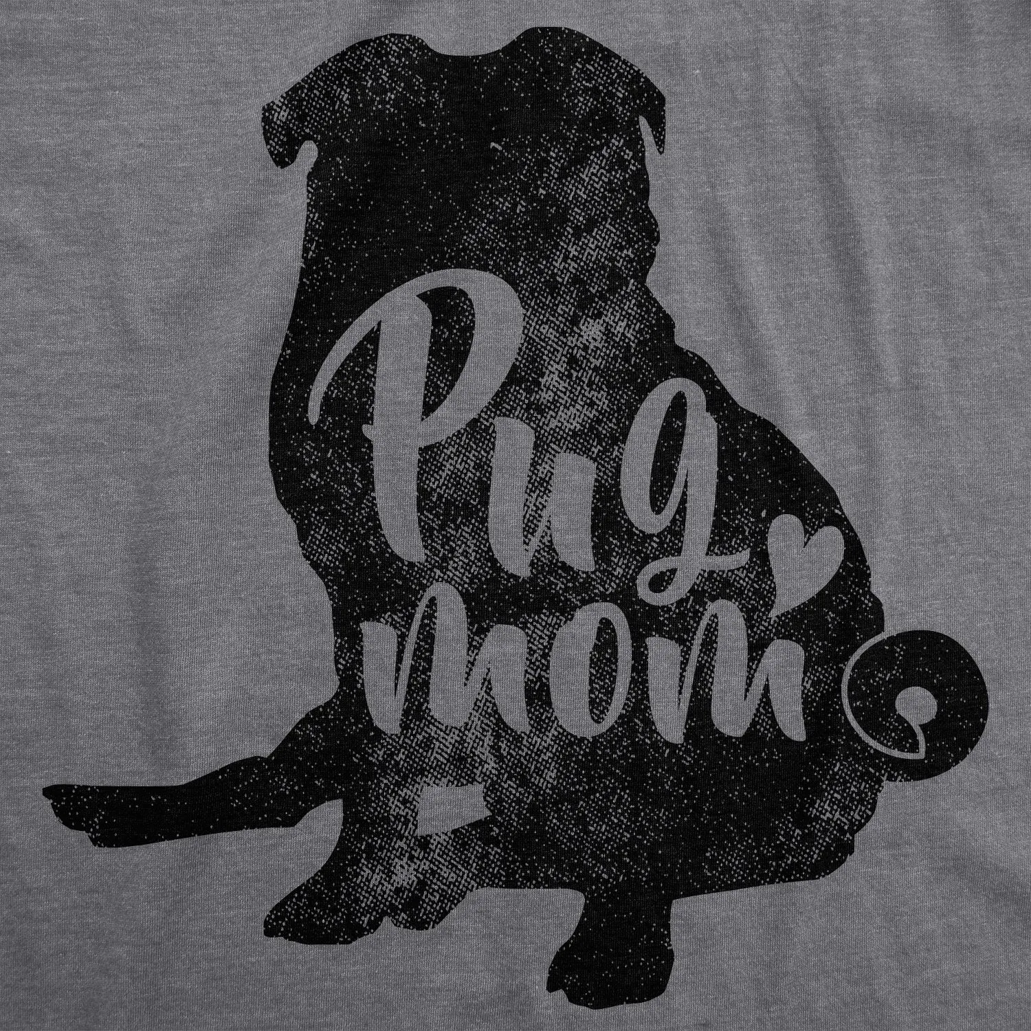 Pug Mom Women's T Shirt sold by Crazy Dog T-Shirts product image thumbnail 2