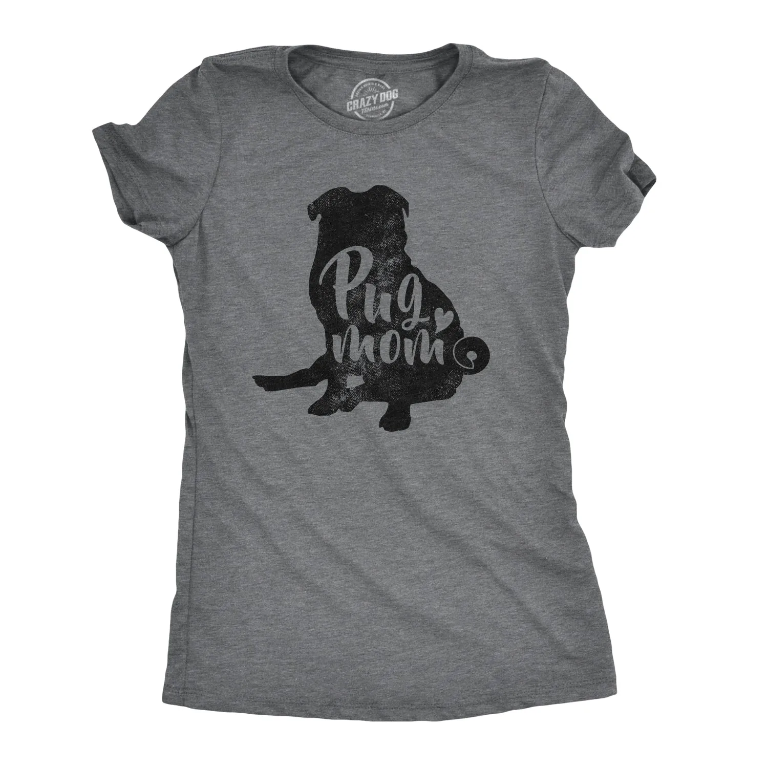 Pug Mom Women's T Shirt sold by Crazy Dog T-Shirts
