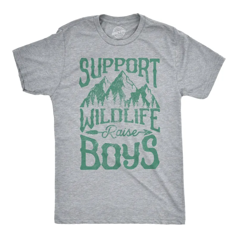 Support Wildlife Raise Boys Men's T Shirt sold by Crazy Dog T-Shirts