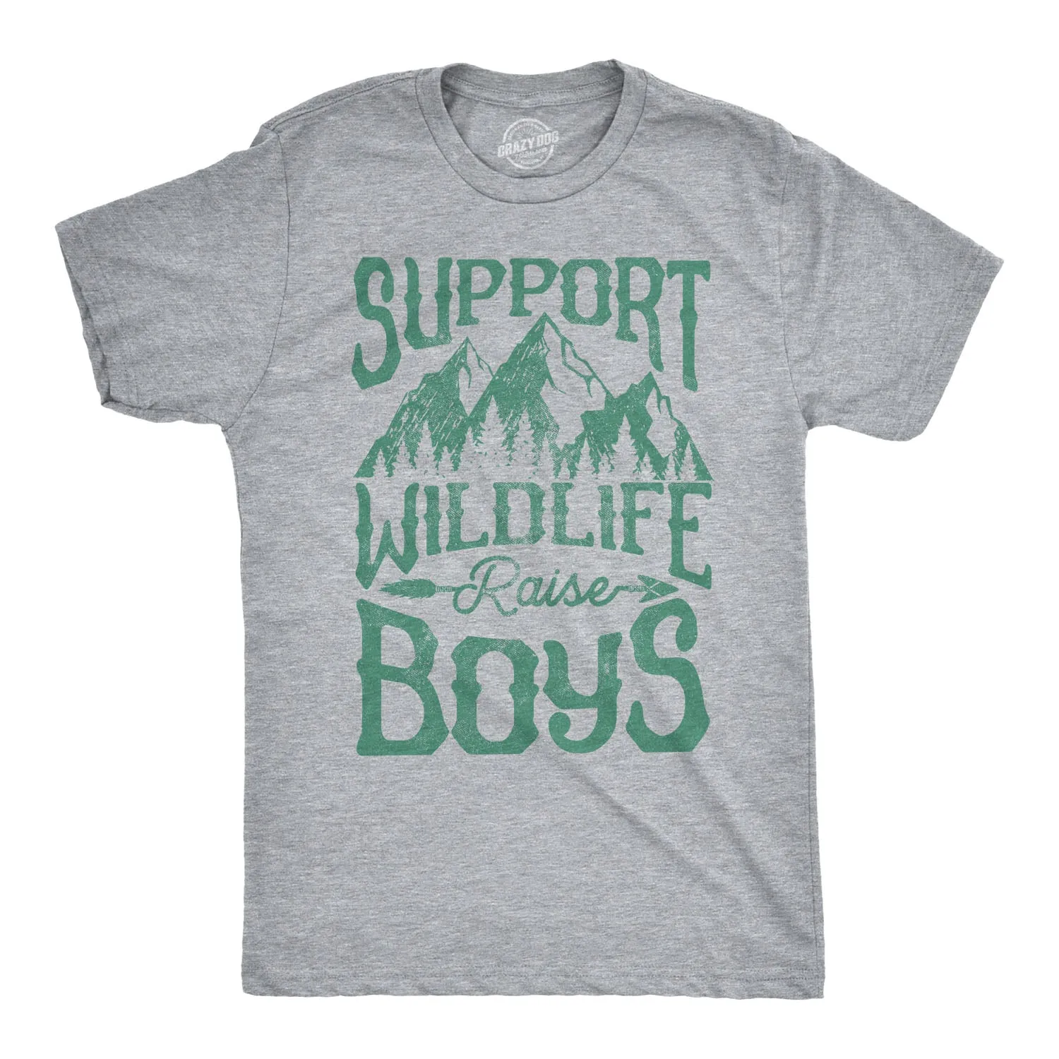 Support Wildlife Raise Boys Men's T Shirt sold by Crazy Dog T-Shirts