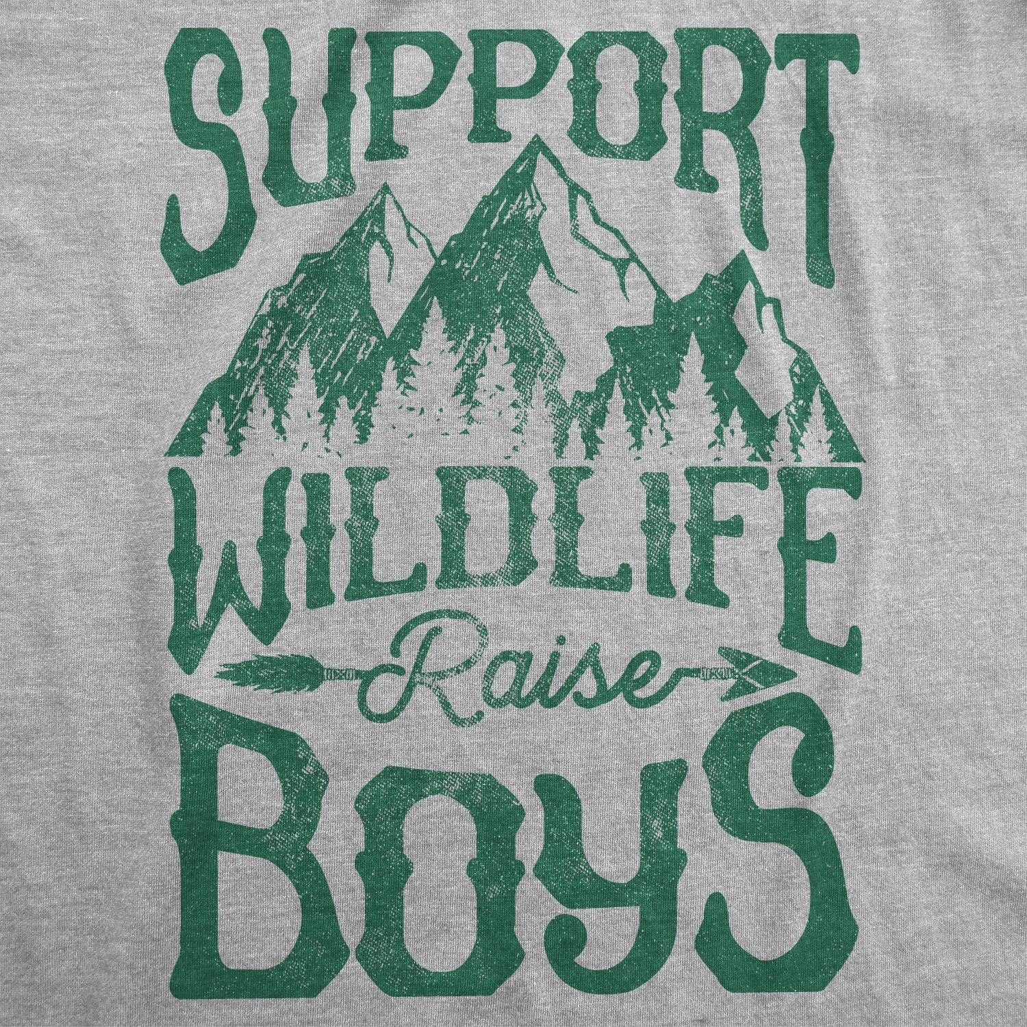 Support Wildlife Raise Boys Men's T Shirt sold by Crazy Dog T-Shirts product image thumbnail 2