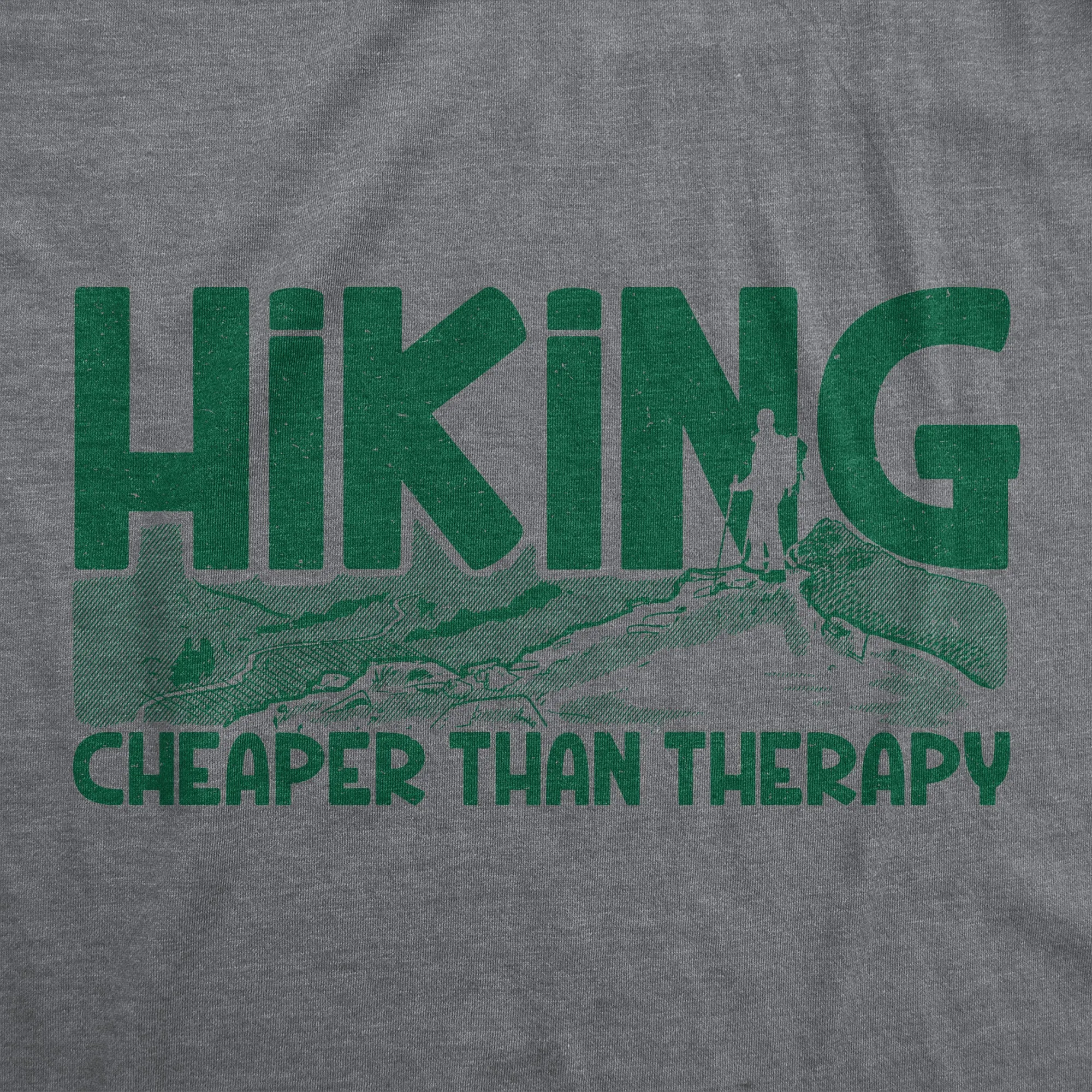 Hiking Cheaper Than Therapy Men's T Shirt sold by Crazy Dog T-Shirts product image thumbnail 2