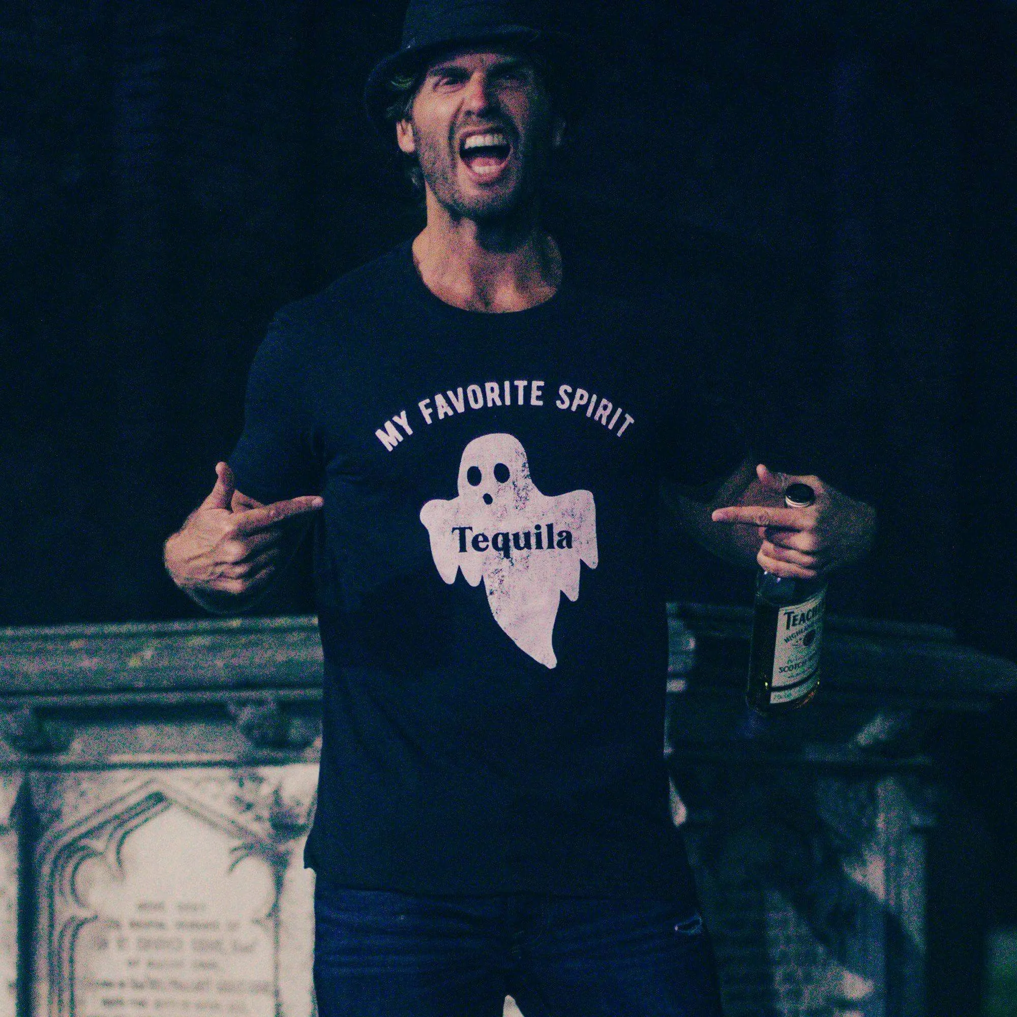 My Favorite Spirit Tequila Men's T Shirt sold by Crazy Dog T-Shirts product image thumbnail 3