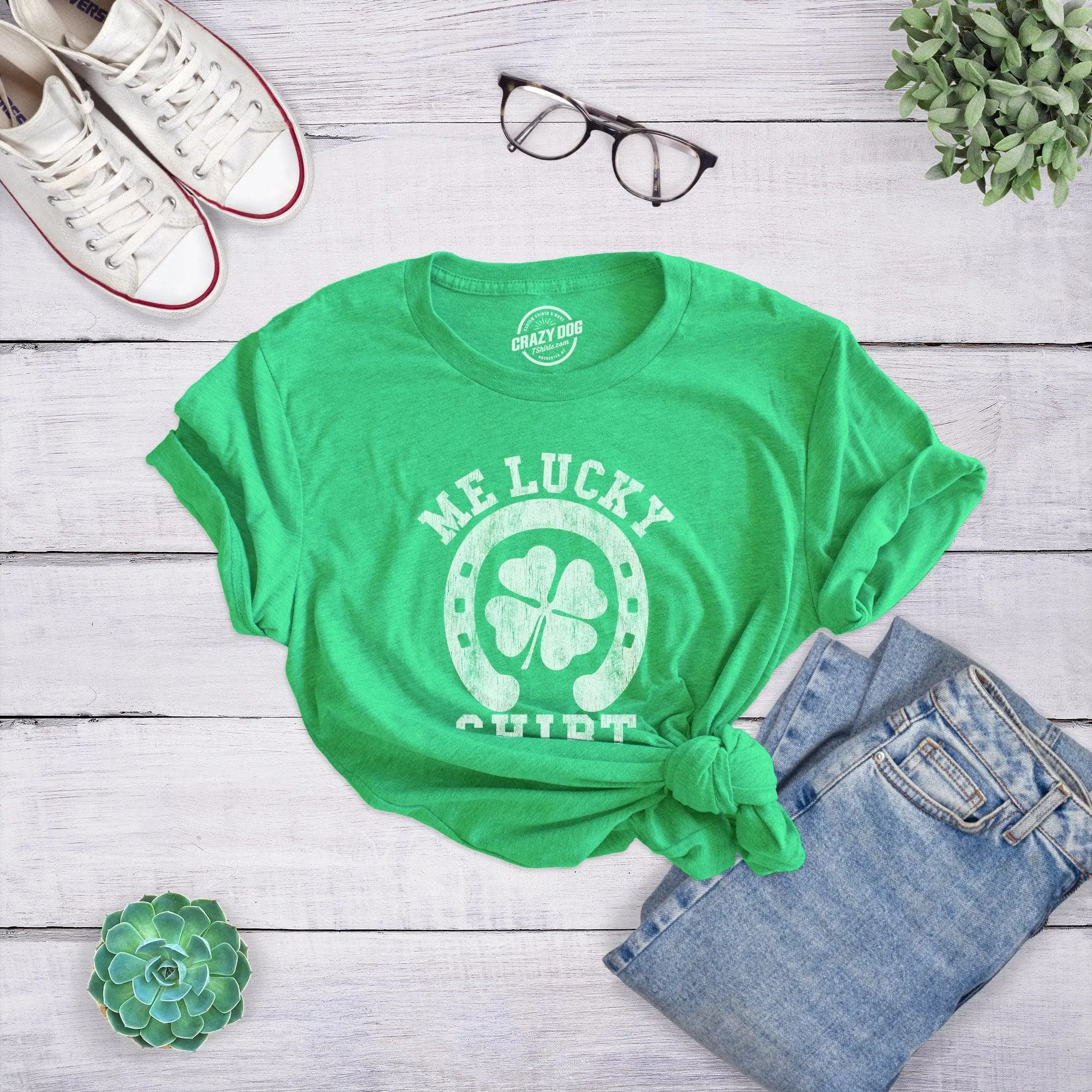 Me Lucky Shirt Women's T Shirt sold by Crazy Dog T-Shirts product image thumbnail 2