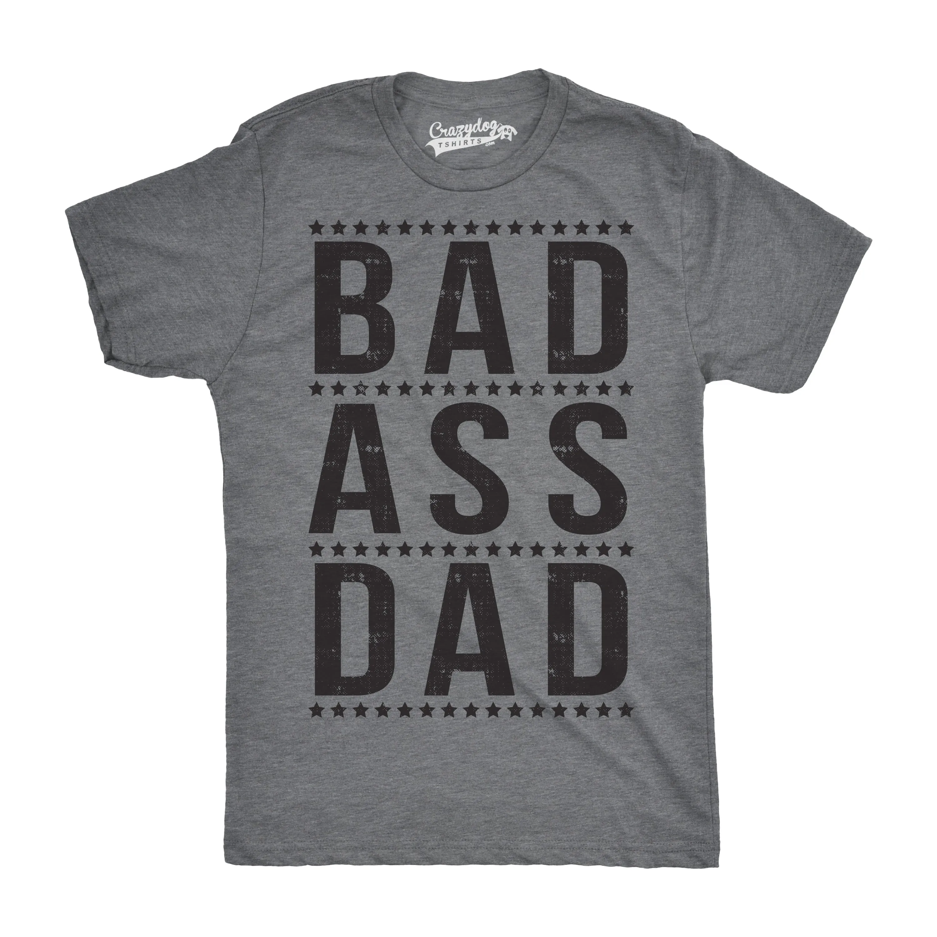Bad A Dad Men's T Shirt sold by Crazy Dog T-Shirts product image thumbnail 3