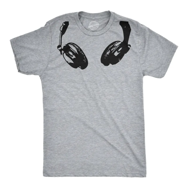 Headphones Men's T Shirt sold by Crazy Dog T-Shirts