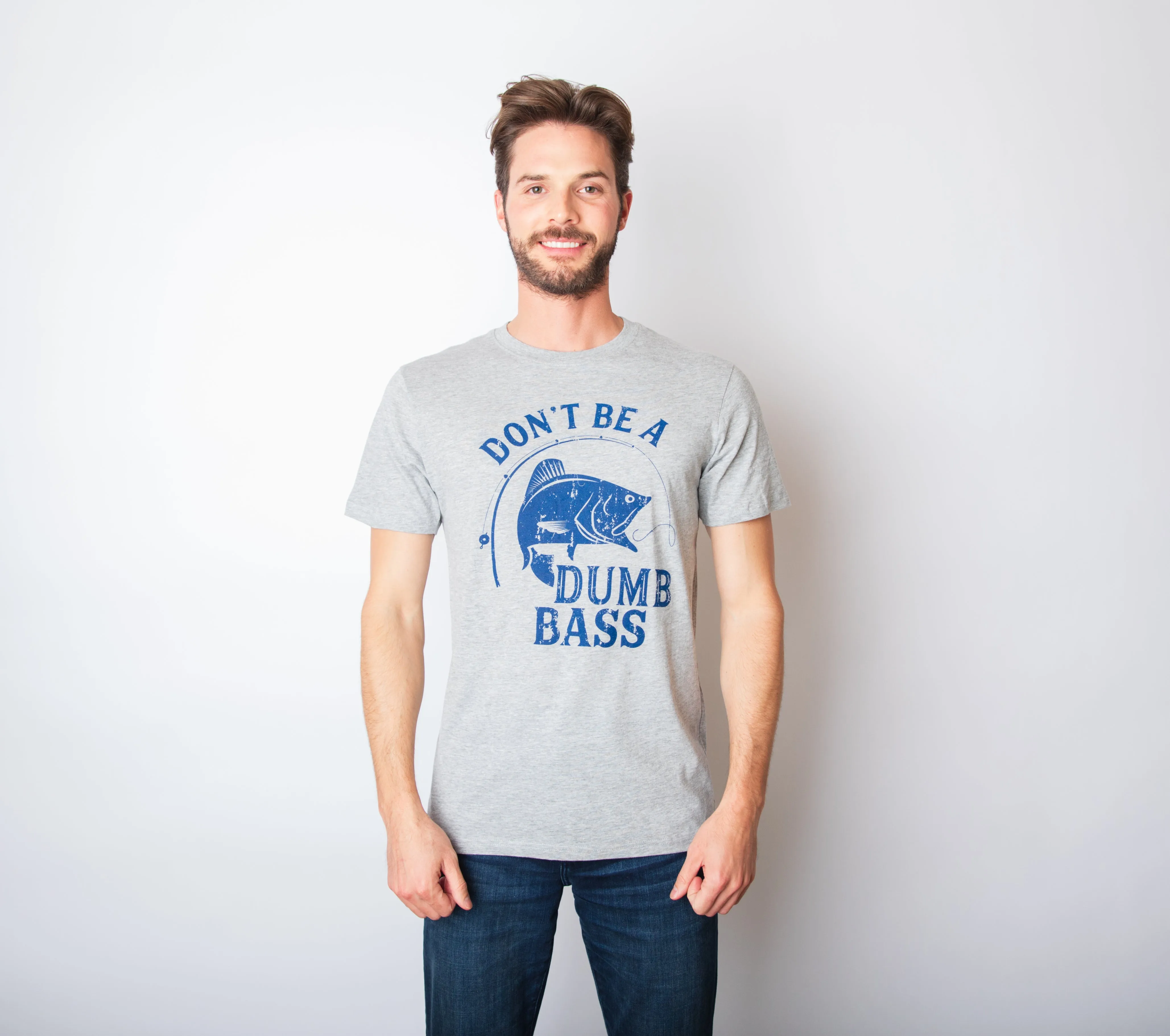 Don't Be A Dumb Bass Men's T Shirt sold by Crazy Dog T-Shirts product image thumbnail 2