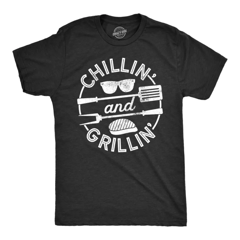 Chillin' And Grillin' Men's T Shirt sold by Crazy Dog T-Shirts
