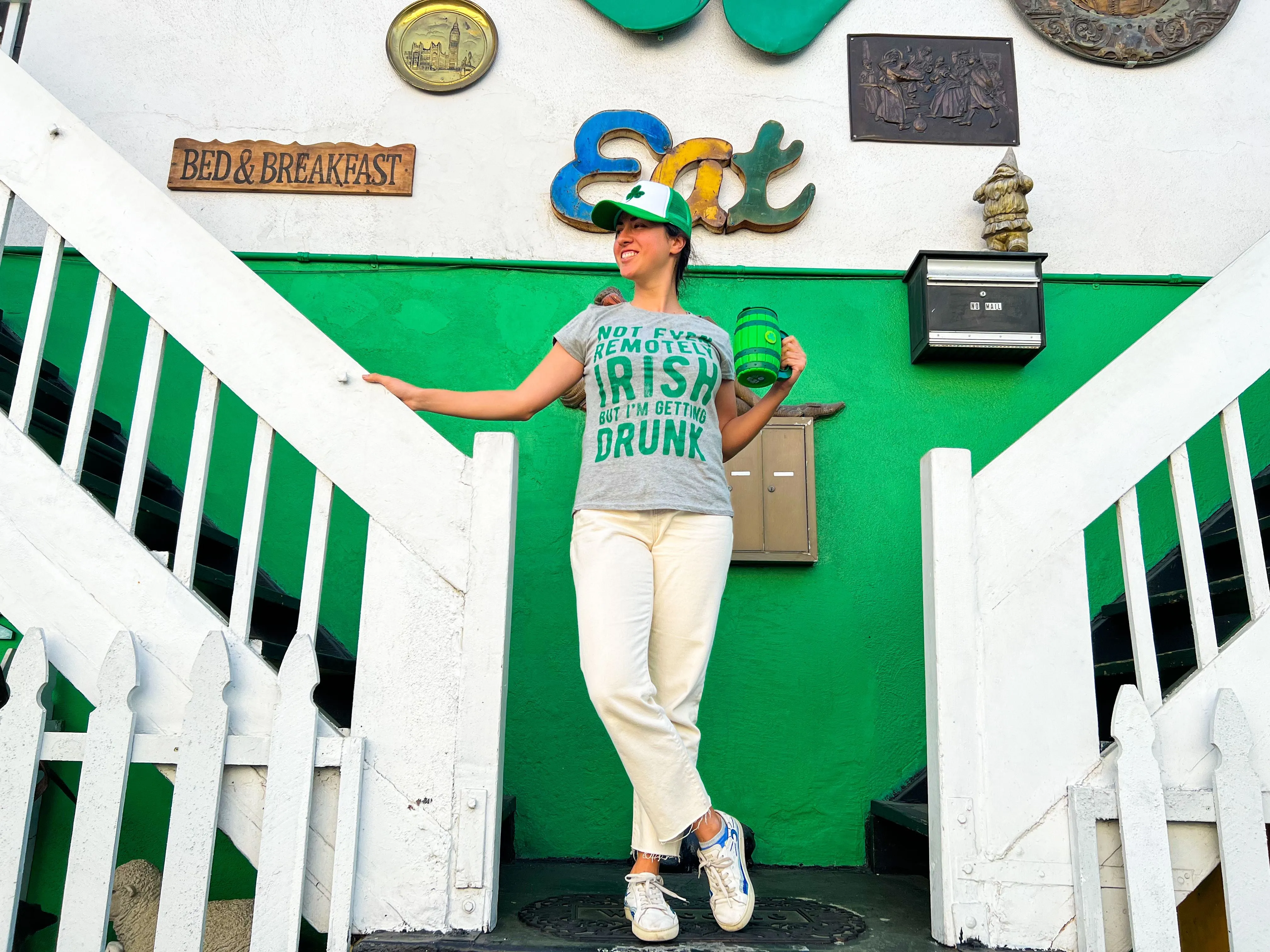 Not Even Remotely Irish But I'm Getting Drunk Women's T Shirt sold by Crazy Dog T-Shirts product image thumbnail 3