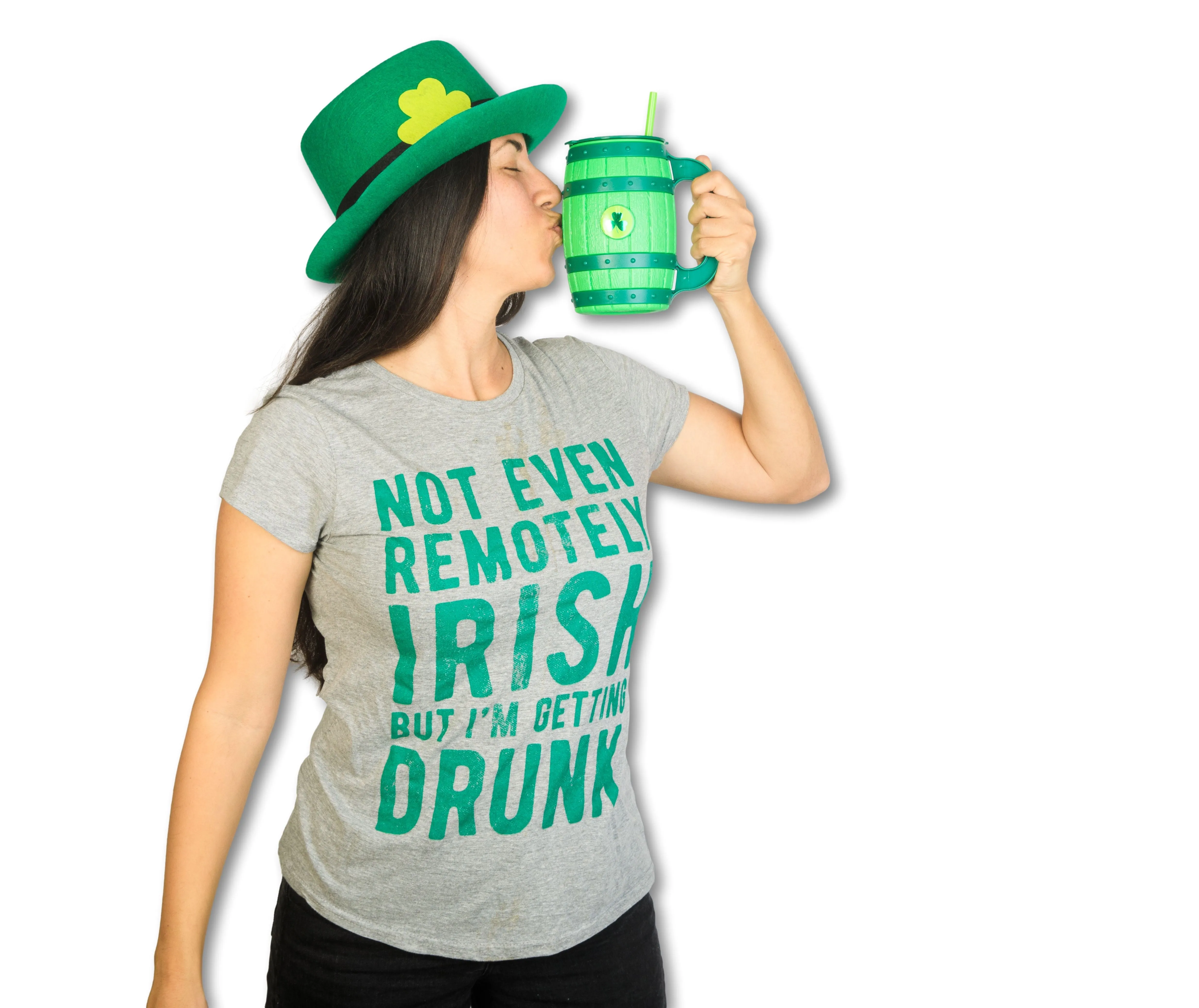 Not Even Remotely Irish But I'm Getting Drunk Women's T Shirt sold by Crazy Dog T-Shirts product image thumbnail 4