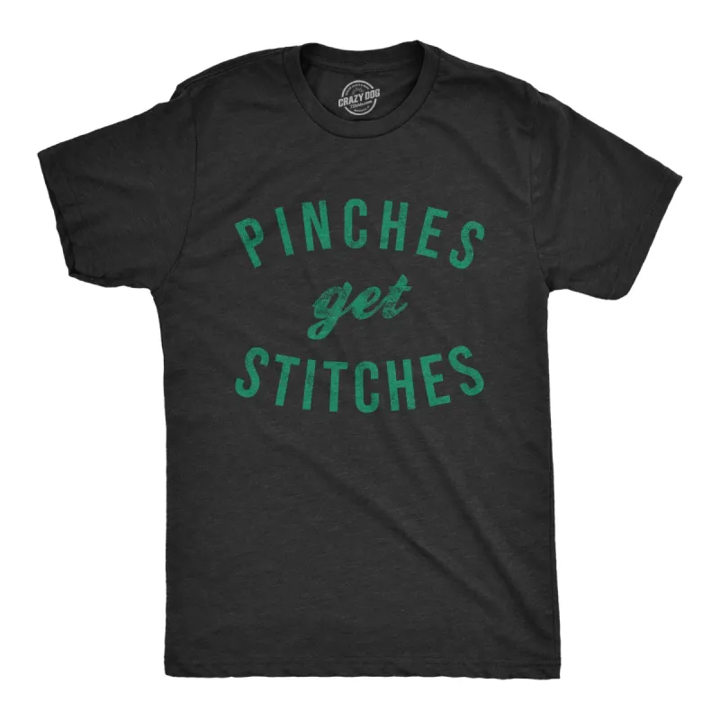 Pinches Get Stitches Men's T Shirt sold by Crazy Dog T-Shirts