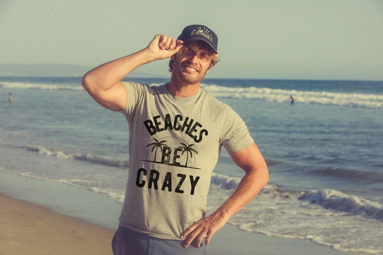 Beaches Be Crazy Men's T Shirt sold by Crazy Dog T-Shirts product image thumbnail 4