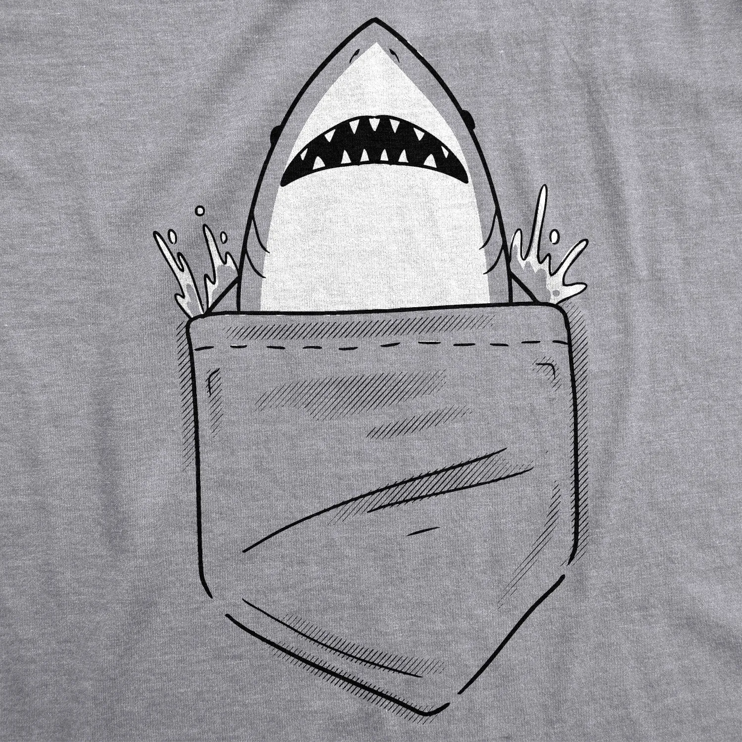 Pocket Shark Men's T Shirt sold by Crazy Dog T-Shirts product image thumbnail 2
