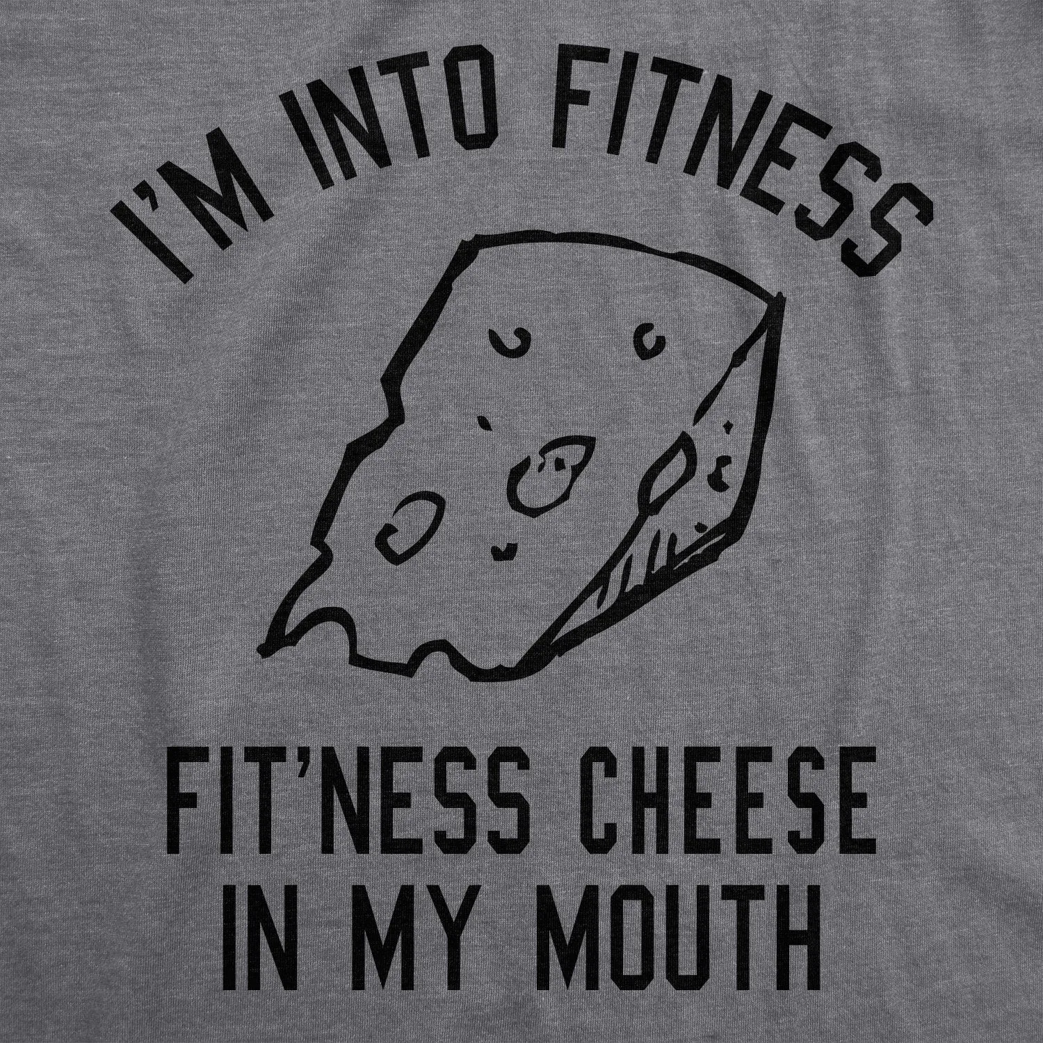Fitness Cheese In My Mouth Men's T Shirt sold by Crazy Dog T-Shirts product image thumbnail 2
