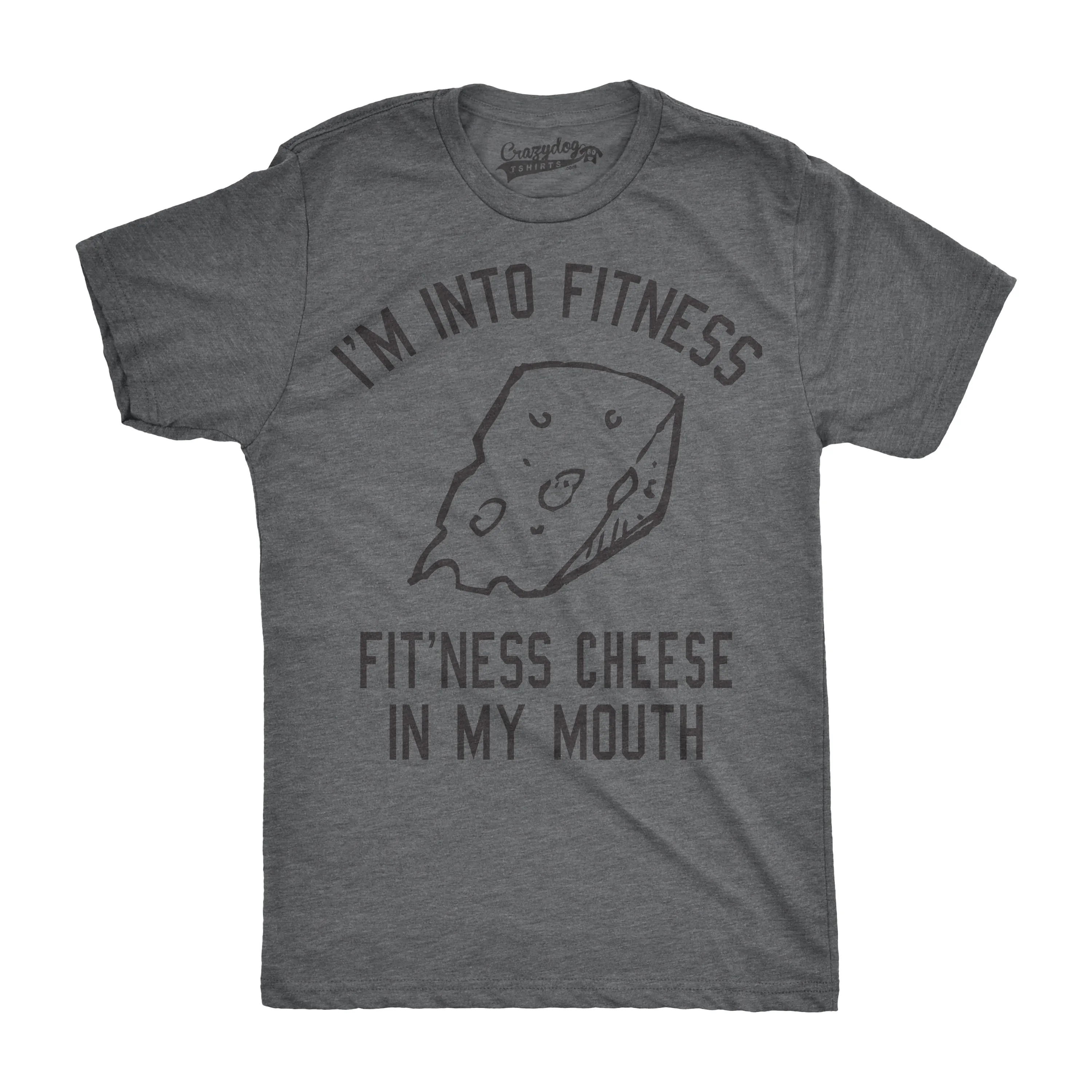 Fitness Cheese In My Mouth Men's T Shirt sold by Crazy Dog T-Shirts product image thumbnail 3