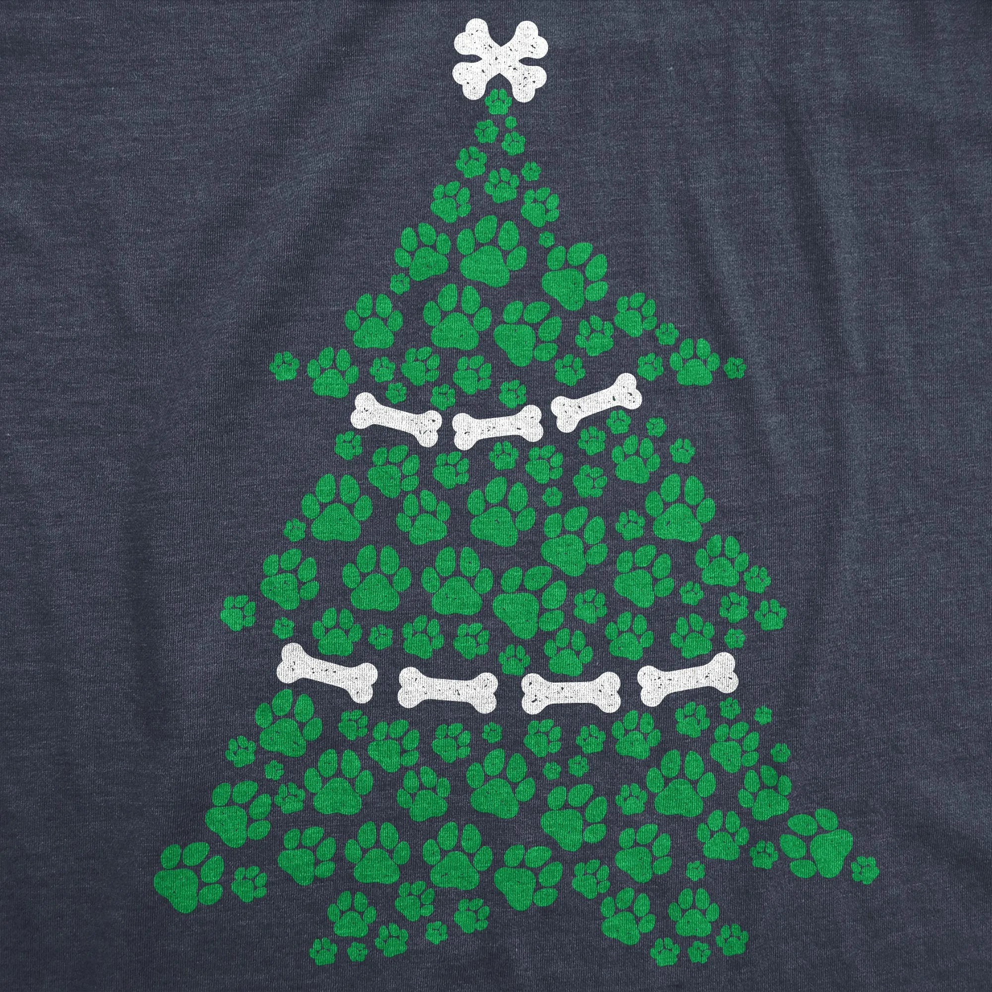Dog Paw Christmas Tree Women's T Shirt sold by Crazy Dog T-Shirts product image thumbnail 2