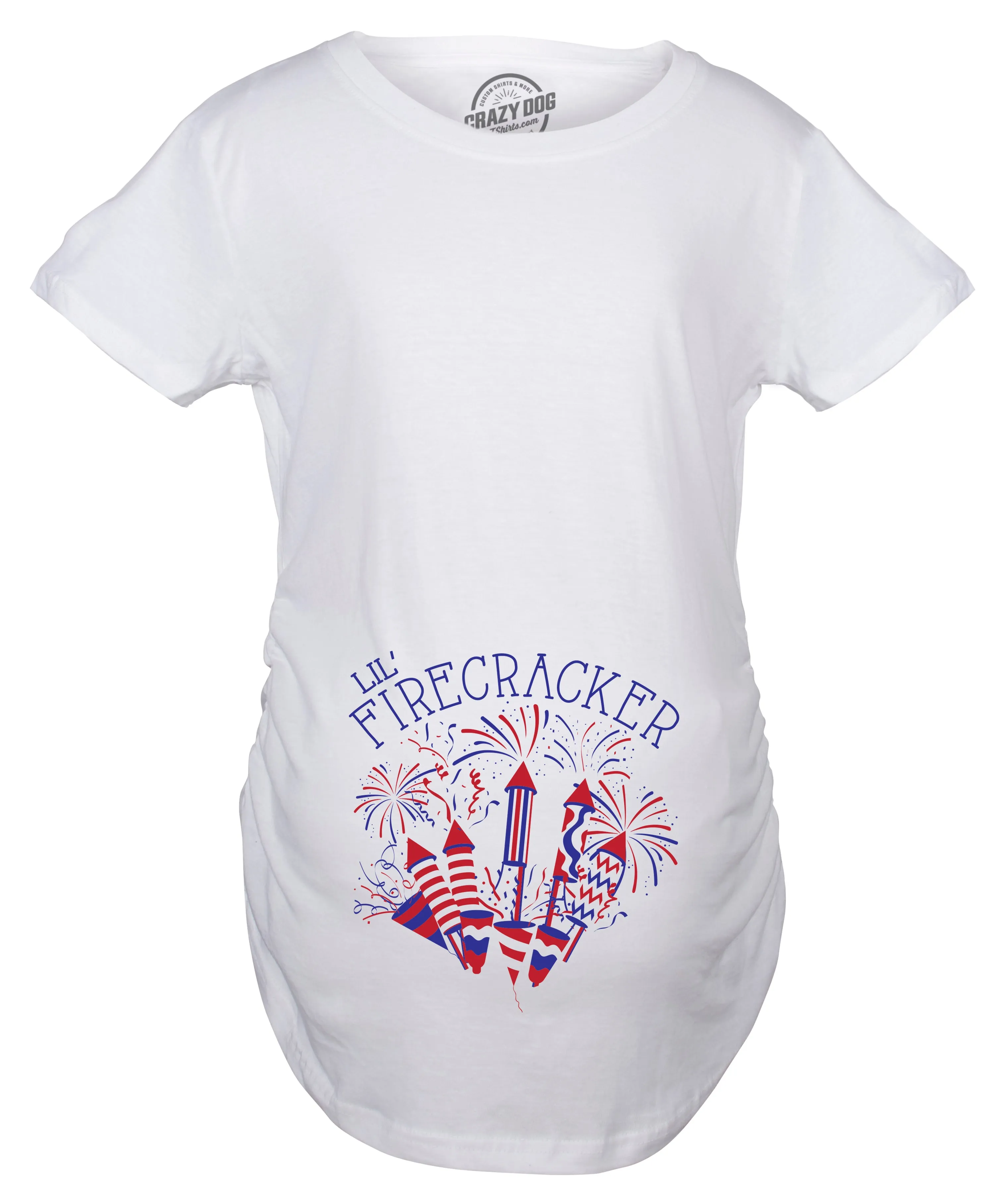 Lil Firecracker Maternity T Shirt sold by Crazy Dog T-Shirts product image thumbnail 2