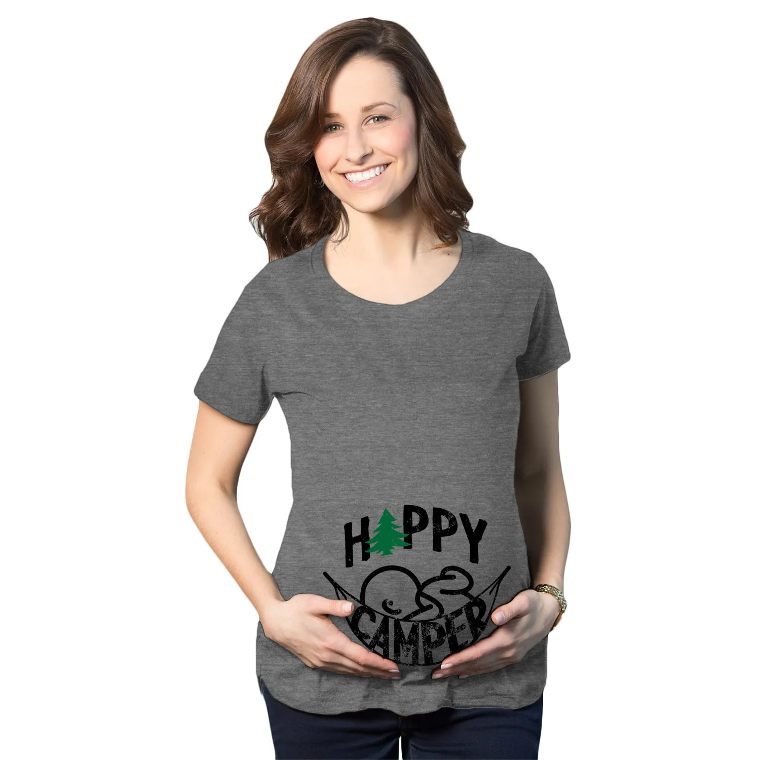 Happy Camper Maternity T Shirt sold by Crazy Dog T-Shirts