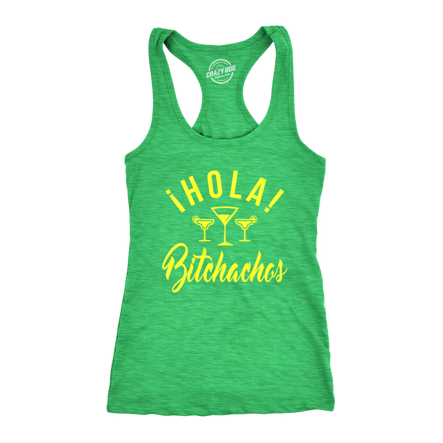 Hola Bitchachos Women's Tank Top sold by Crazy Dog T-Shirts product image thumbnail 4