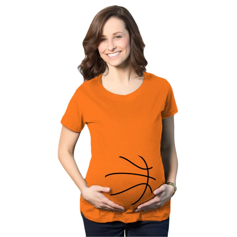 Basketball Bump Maternity T Shirt sold by Crazy Dog T-Shirts