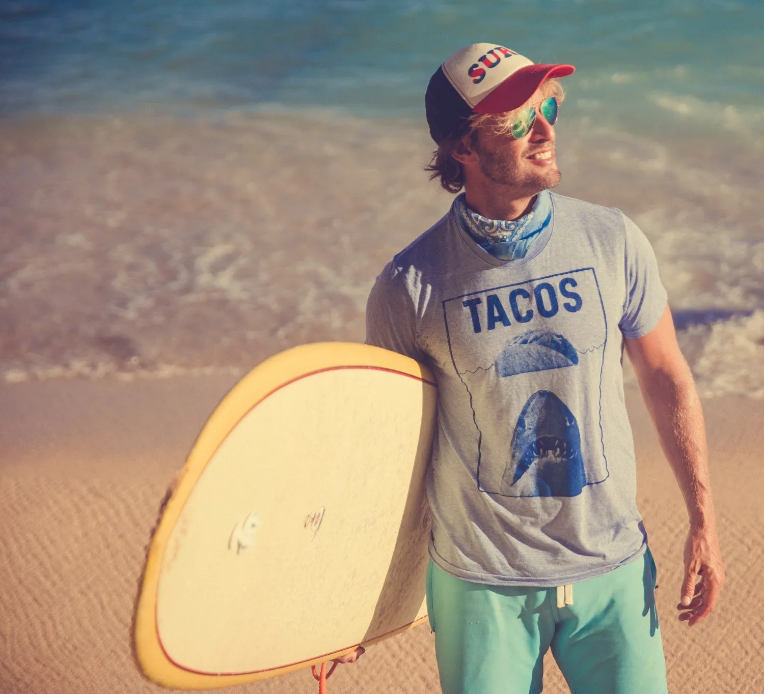 Tacos Shark Men's T Shirt sold by Crazy Dog T-Shirts product image thumbnail 2
