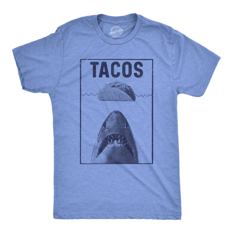 Tacos Shark Men's T Shirt sold by Crazy Dog T-Shirts