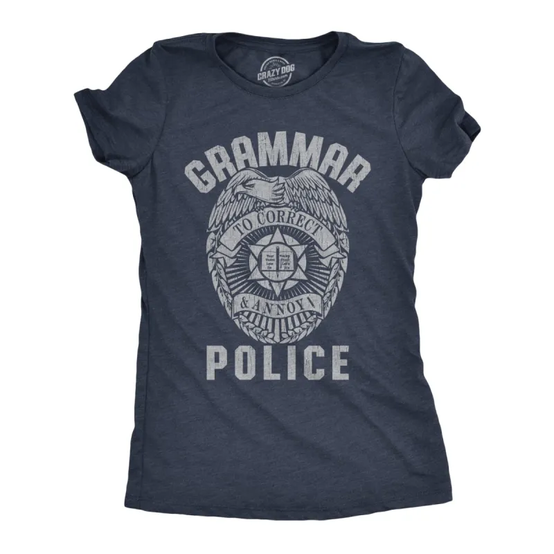 Grammar Police Women's T Shirt sold by Crazy Dog T-Shirts