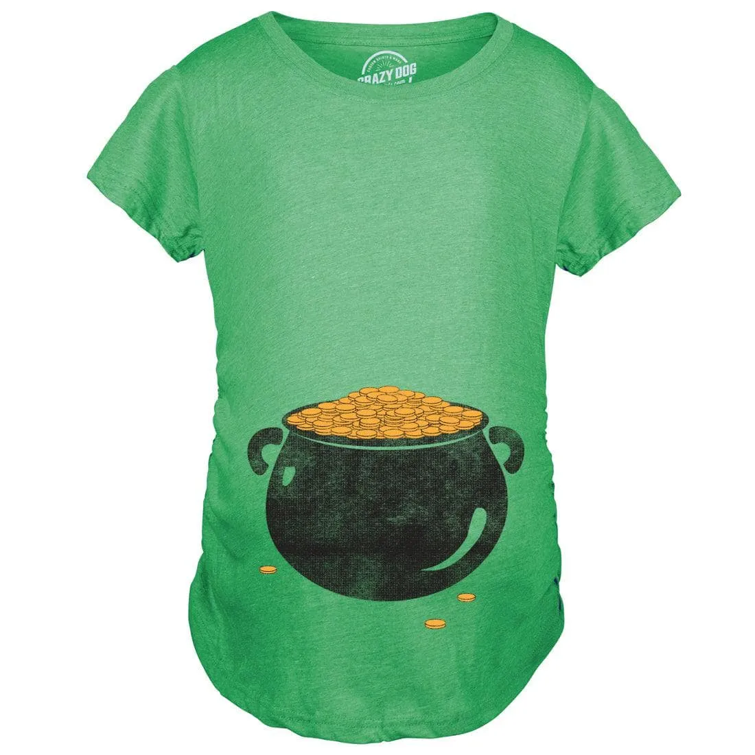 Pot of Gold Maternity T Shirt sold by Crazy Dog T-Shirts product image thumbnail 2