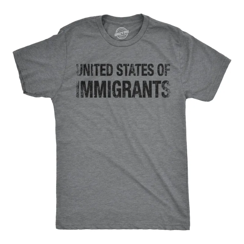 United States of Immigrants Men's T Shirt sold by Crazy Dog T-Shirts