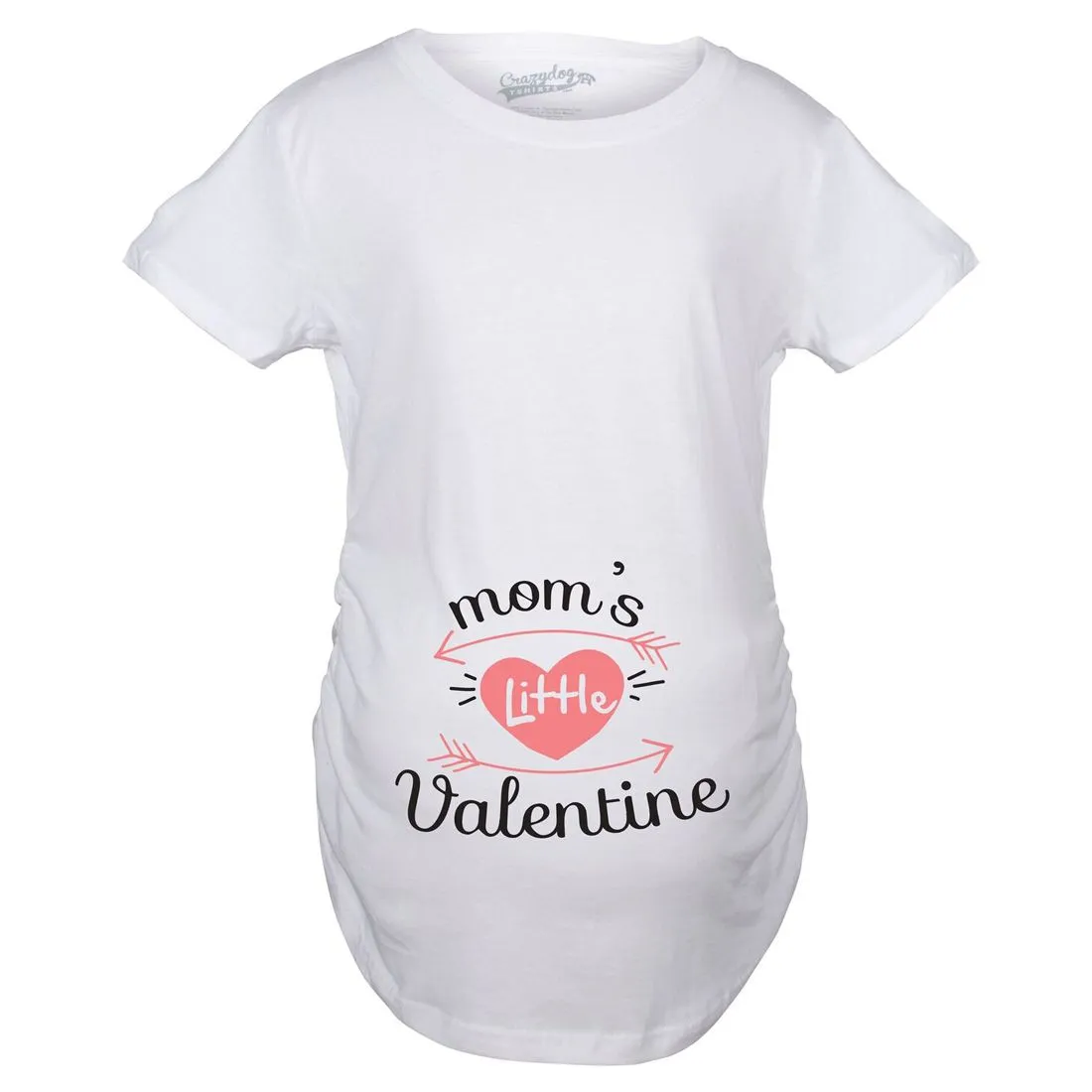 Mom's Little Valentine Maternity T Shirt sold by Crazy Dog T-Shirts product image thumbnail 4