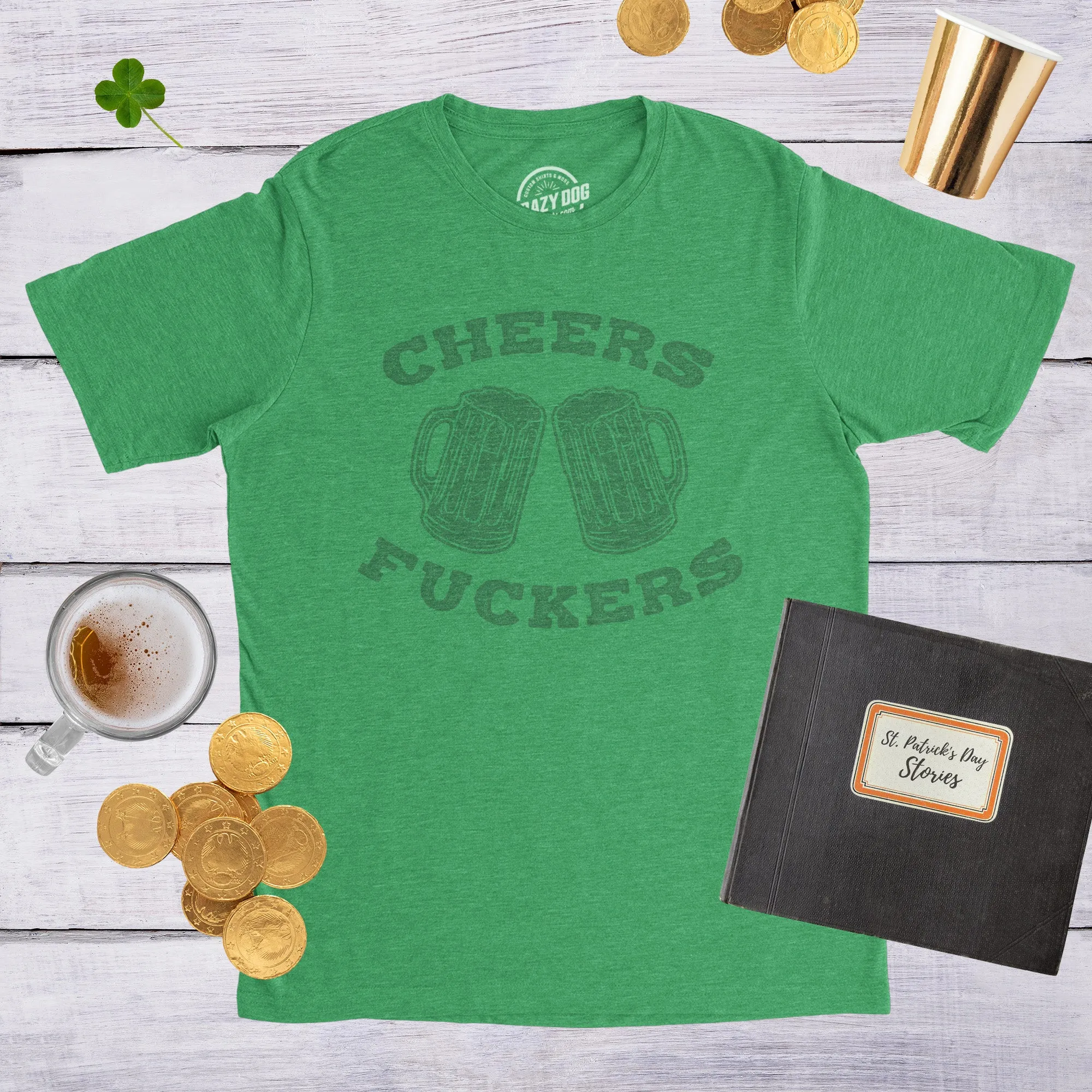 Cheers Fuckers Men's T Shirt sold by Crazy Dog T-Shirts product image thumbnail 3