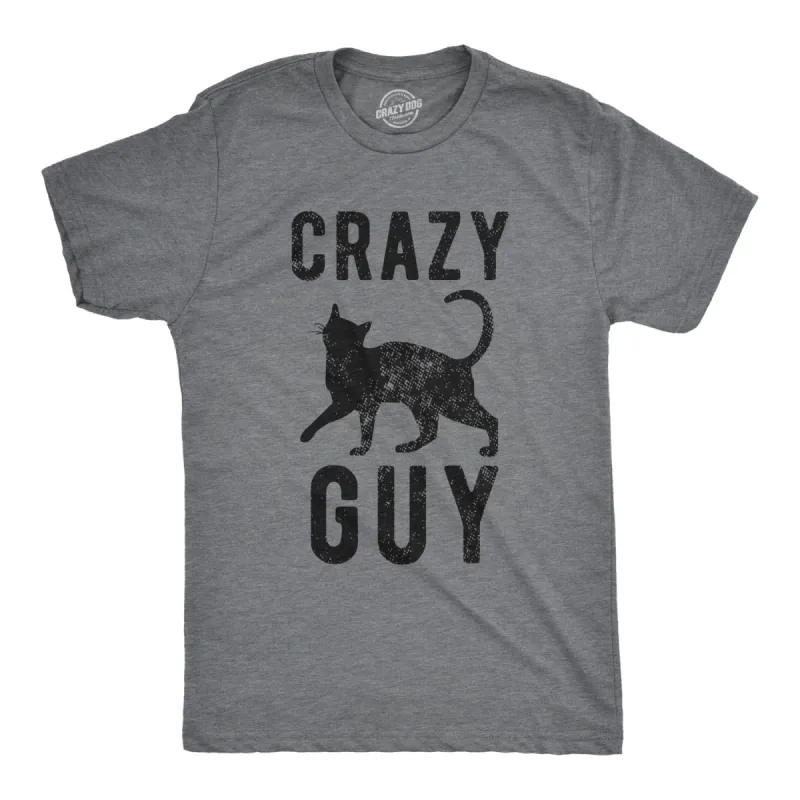Crazy Cat Guy Men's T Shirt sold by Crazy Dog T-Shirts