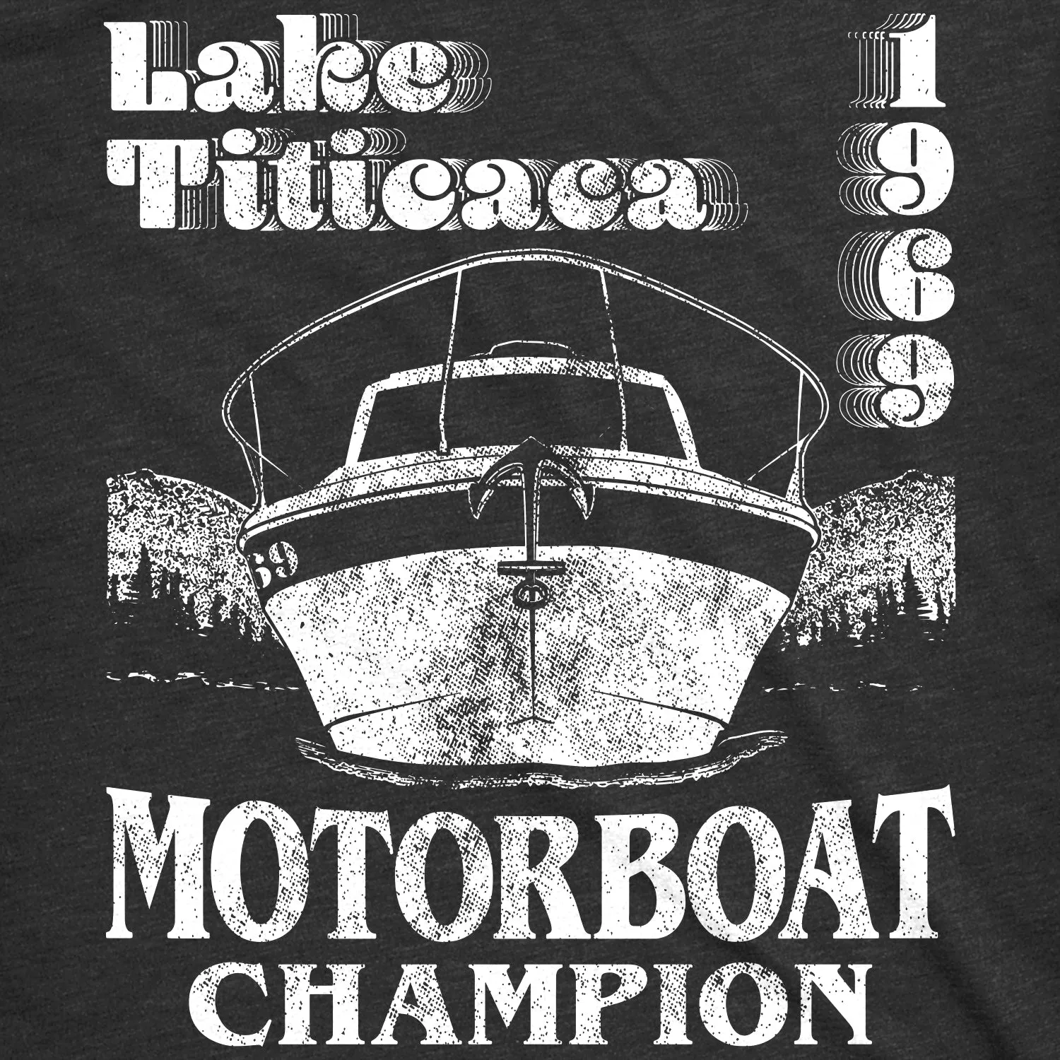 Lake Titicaca Motorboat Champion Men's T Shirt sold by Crazy Dog T-Shirts product image thumbnail 3