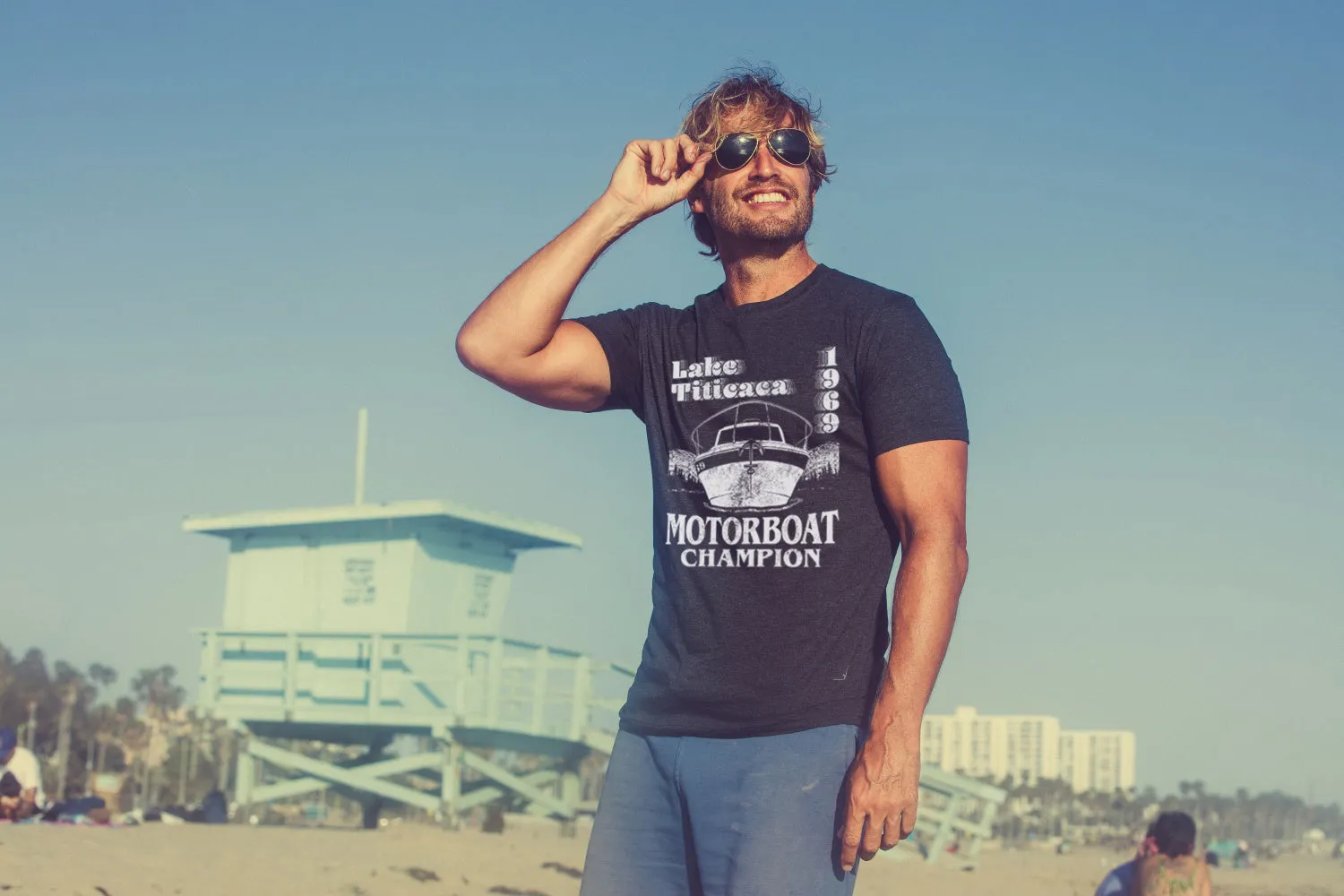 Lake Titicaca Motorboat Champion Men's T Shirt sold by Crazy Dog T-Shirts product image thumbnail 2