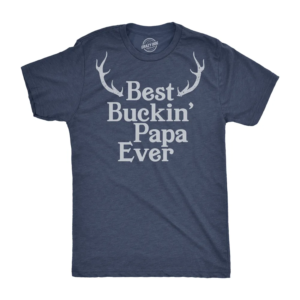 Best Buckin Papa Men's T Shirt sold by Crazy Dog T-Shirts