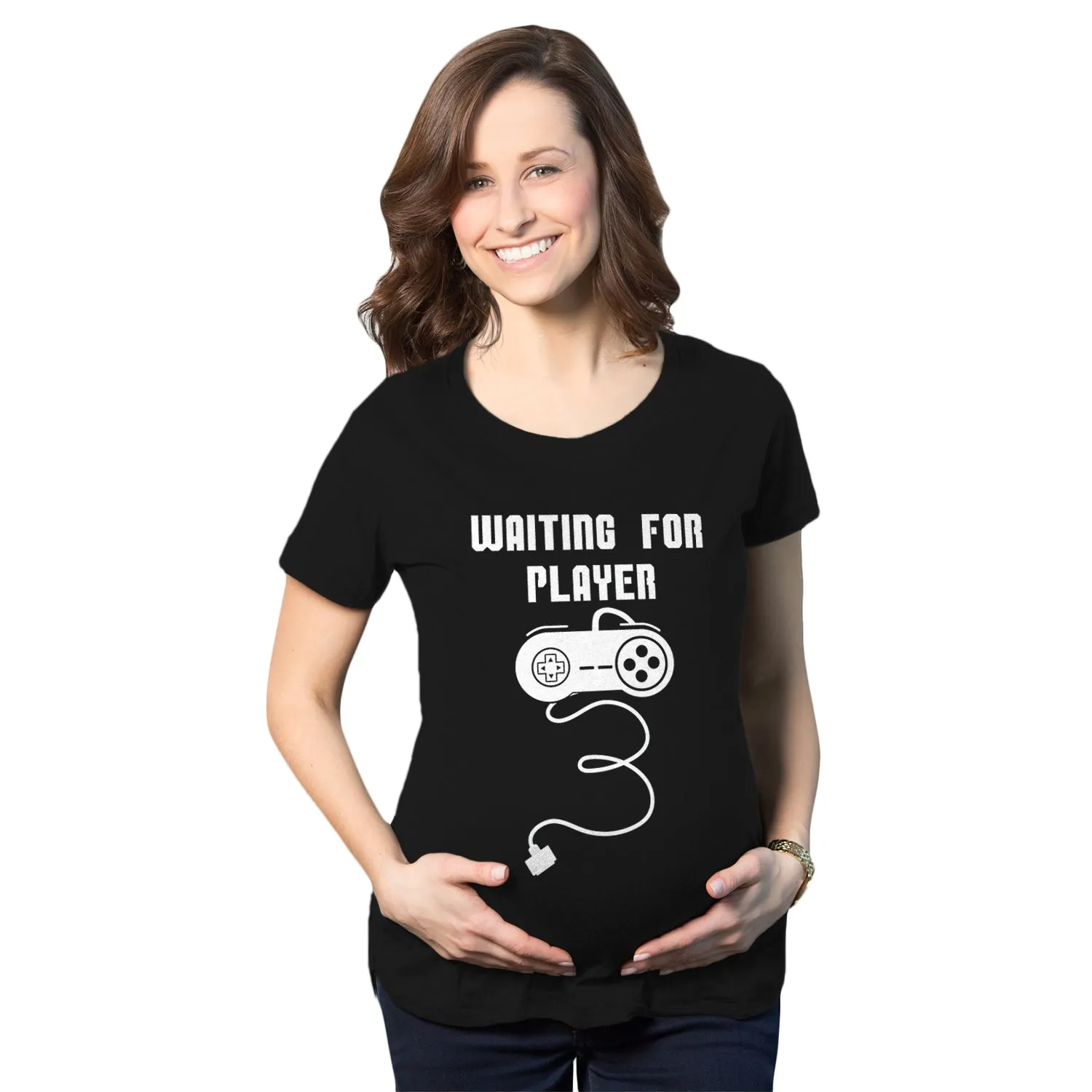 Waiting For Player 3 Maternity T Shirt sold by Crazy Dog T-Shirts