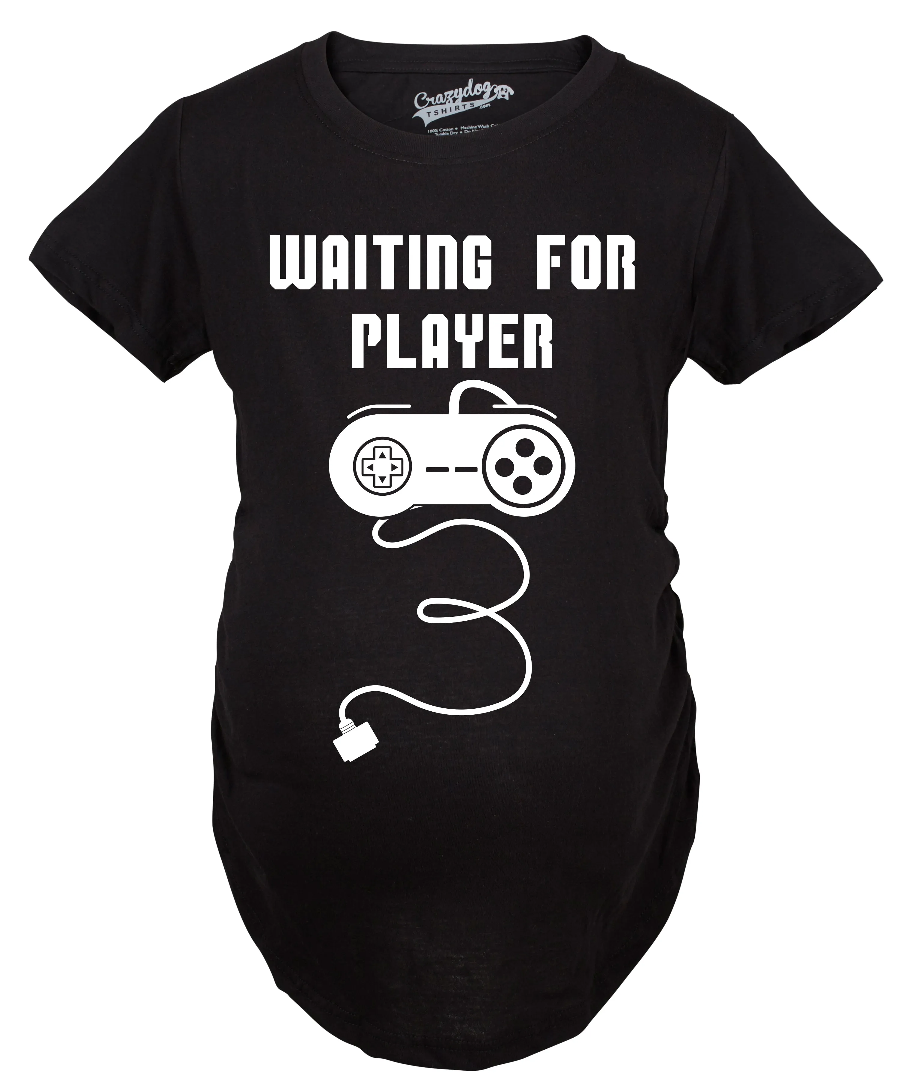 Waiting For Player 3 Maternity T Shirt sold by Crazy Dog T-Shirts product image thumbnail 2