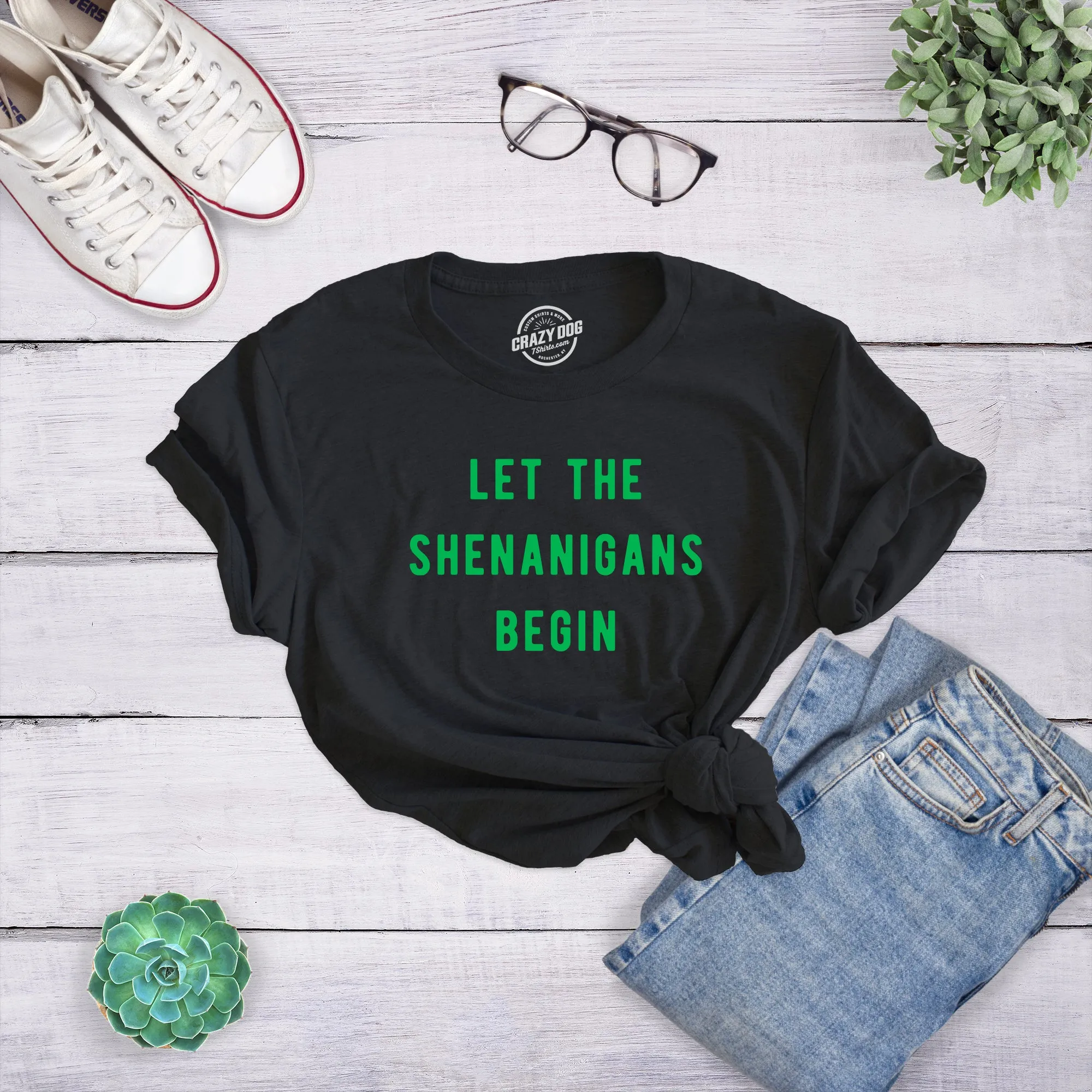 Let The Shenanigans Begin Women's T Shirt sold by Crazy Dog T-Shirts product image thumbnail 5