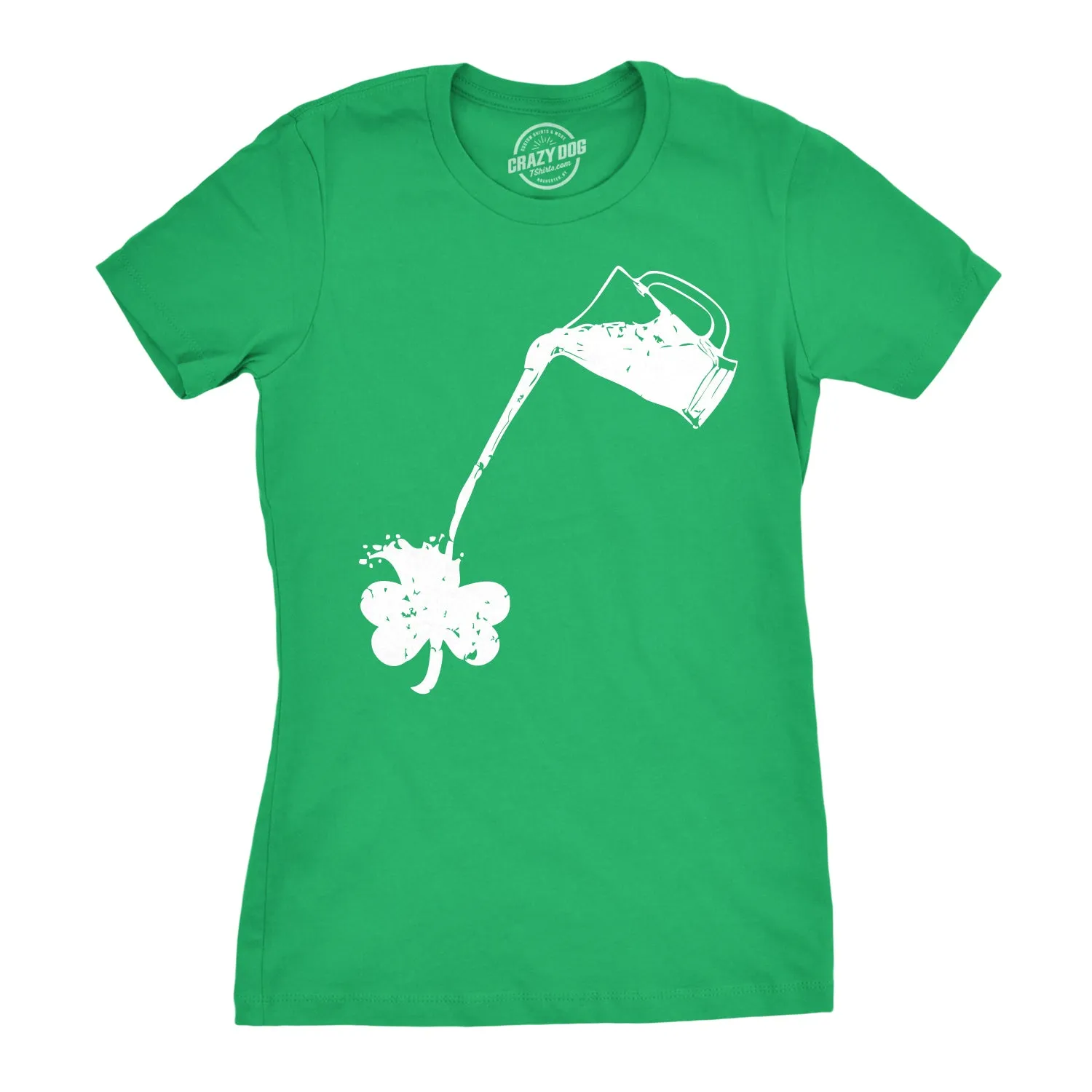 Pouring Shamrock Women's T Shirt sold by Crazy Dog T-Shirts