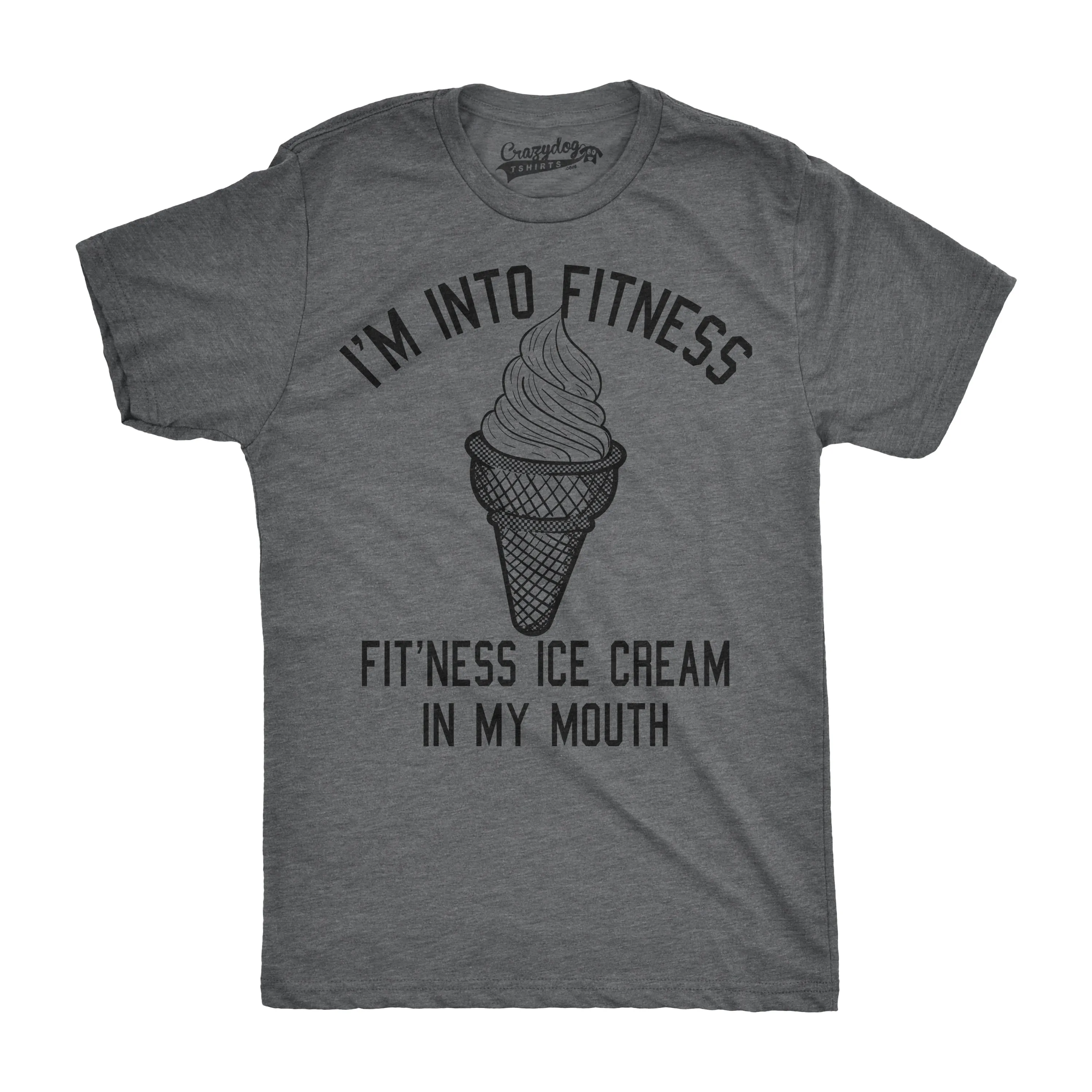 Fitness Ice Cream In My Mouth Men's T Shirt sold by Crazy Dog T-Shirts product image thumbnail 3