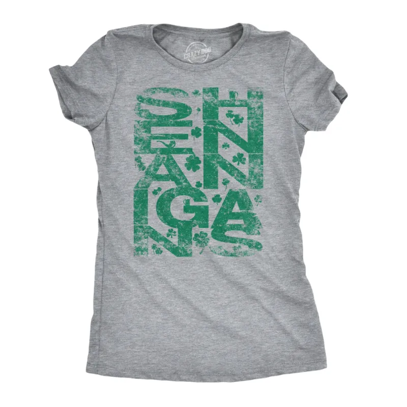 Shenanigans Covered In Clovers Women's T Shirt sold by Crazy Dog T-Shirts