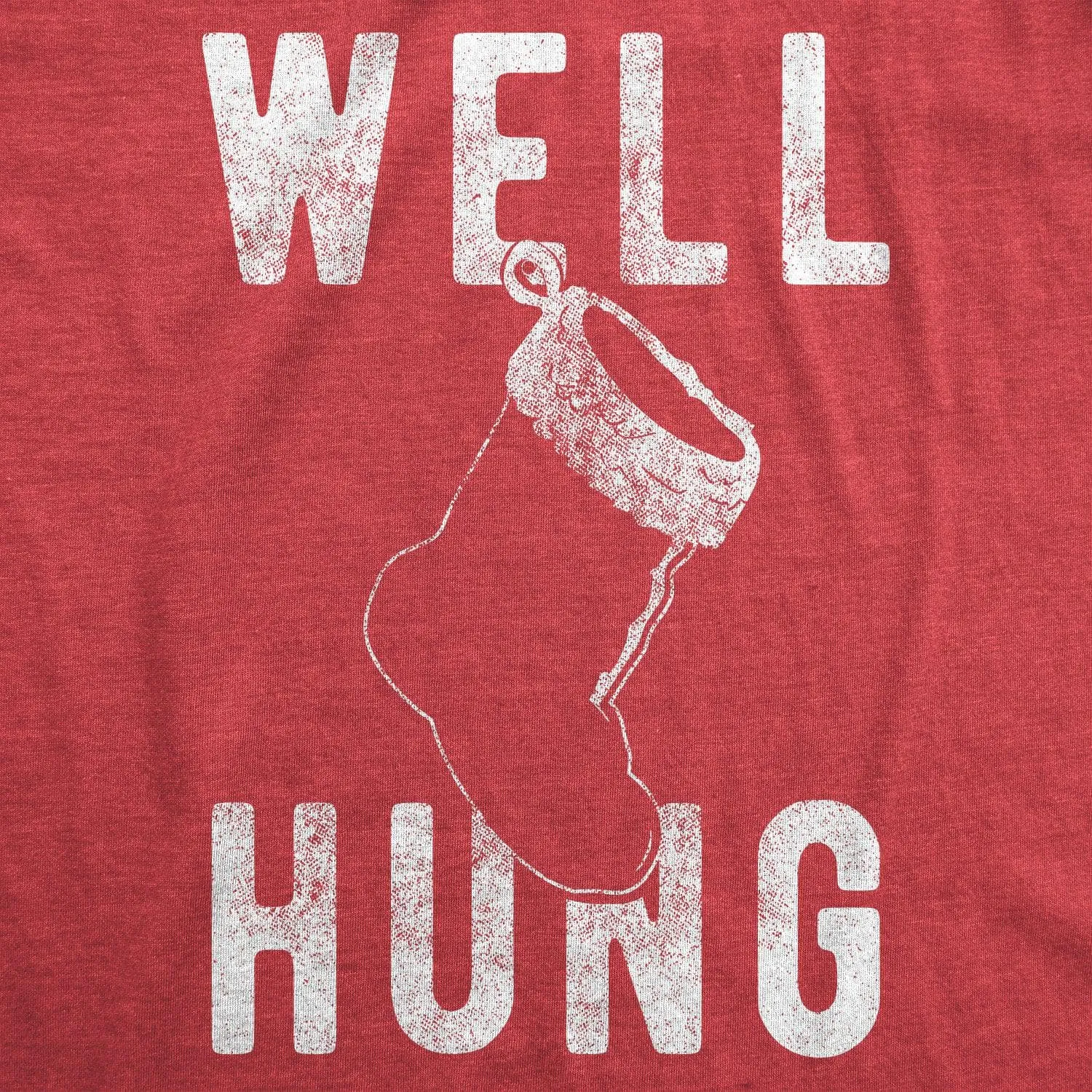 Well Hung Men's T Shirt sold by Crazy Dog T-Shirts product image thumbnail 2