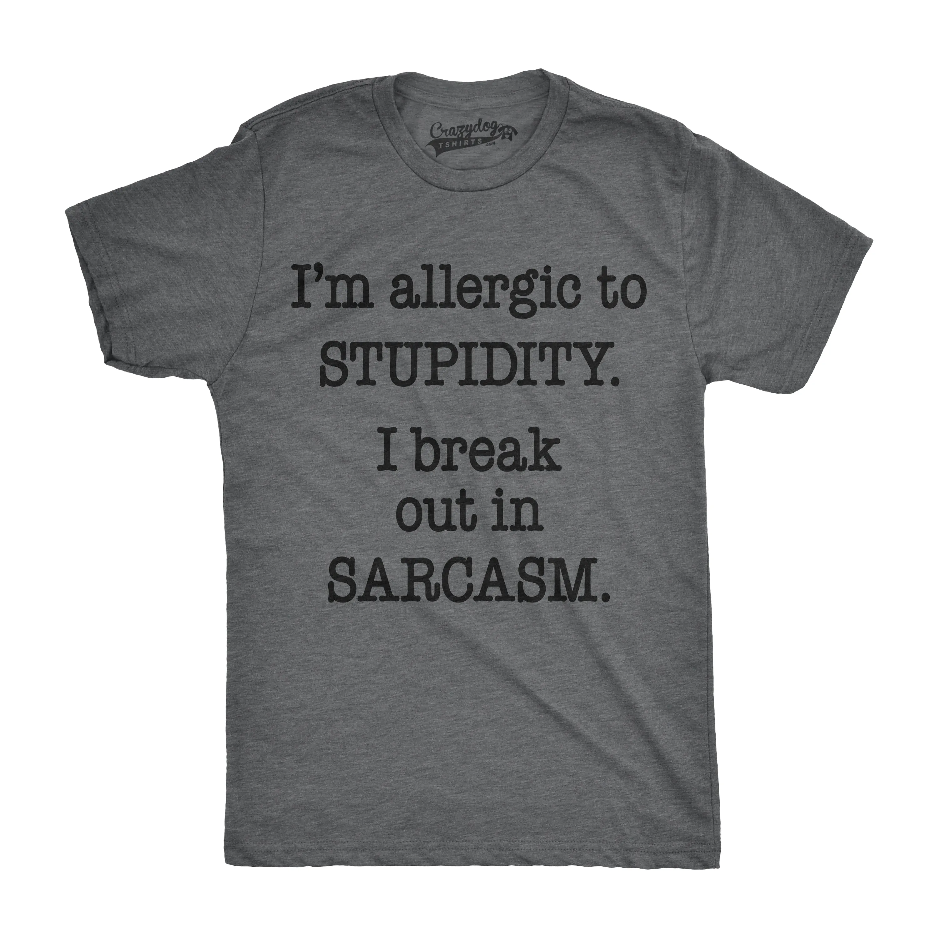 Allergic to Stupidity Men's T Shirt sold by Crazy Dog T-Shirts product image thumbnail 3