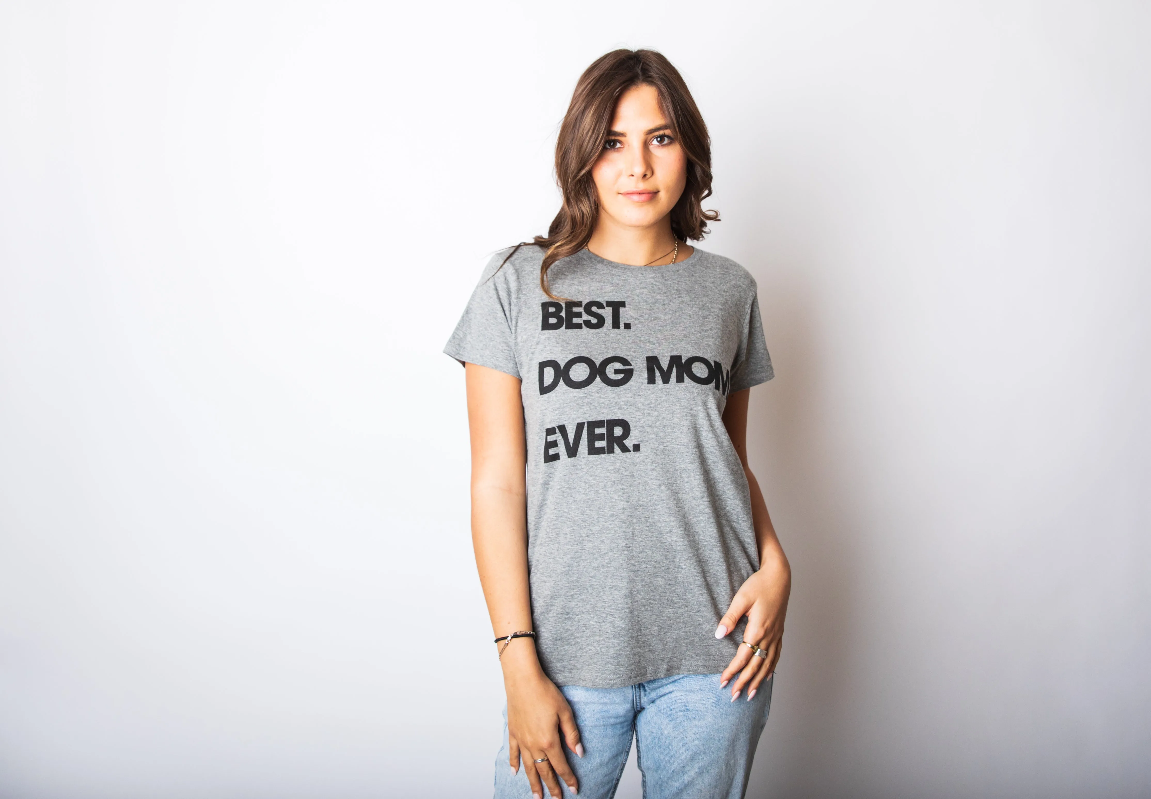 Best Dog Mom Ever Women's T Shirt sold by Crazy Dog T-Shirts product image thumbnail 4