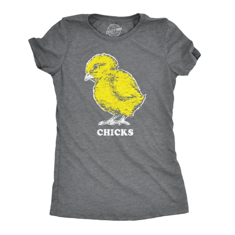 Vintage Chicks Women's T Shirt sold by Crazy Dog T-Shirts