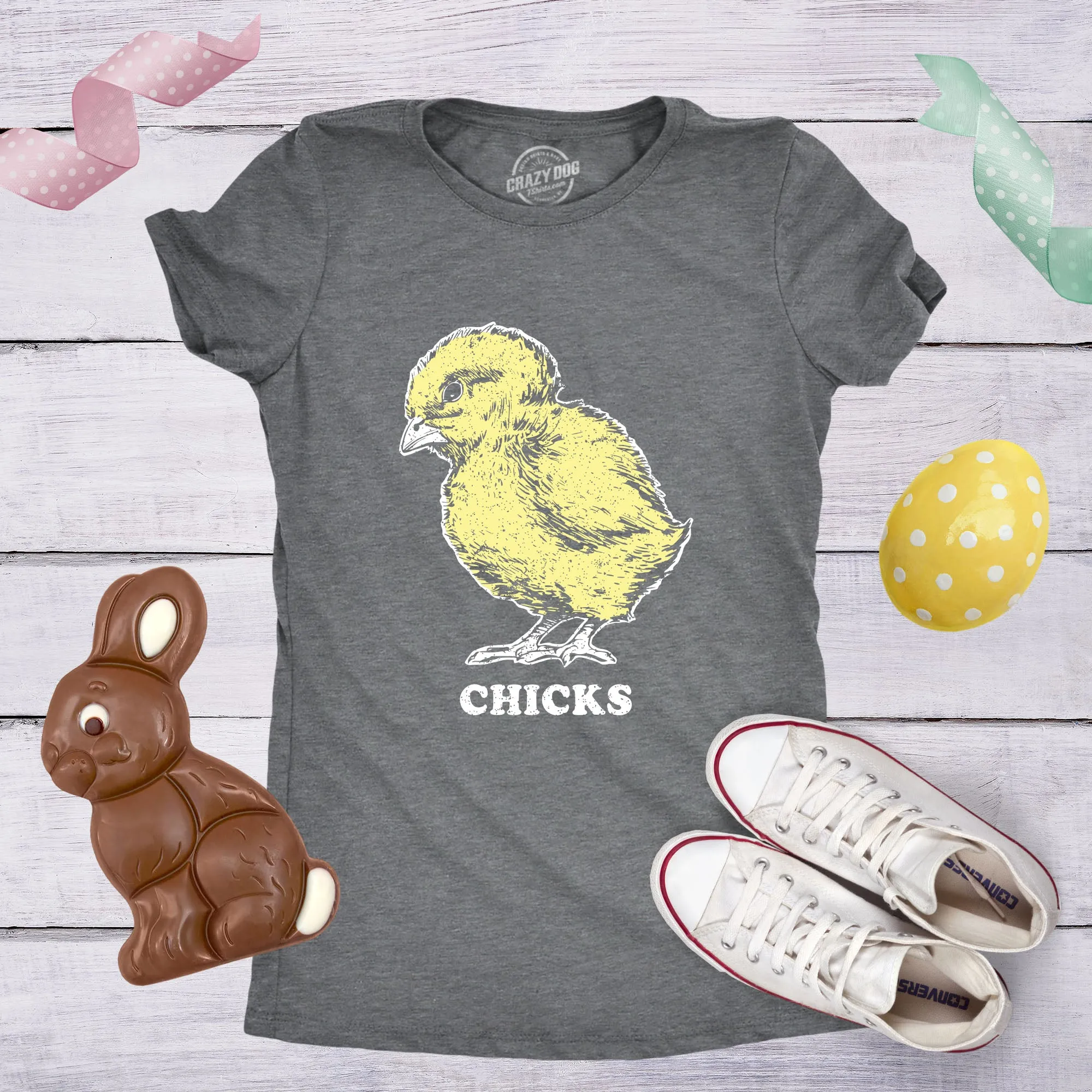 Vintage Chicks Women's T Shirt sold by Crazy Dog T-Shirts product image thumbnail 3