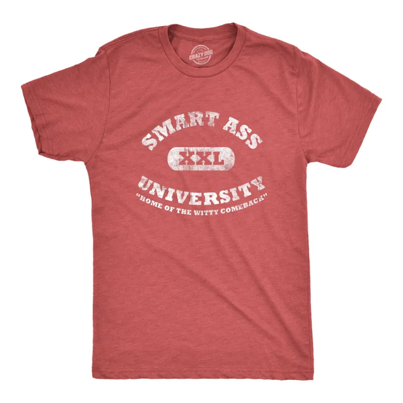 Smart Ass University Men's T Shirt sold by Crazy Dog T-Shirts